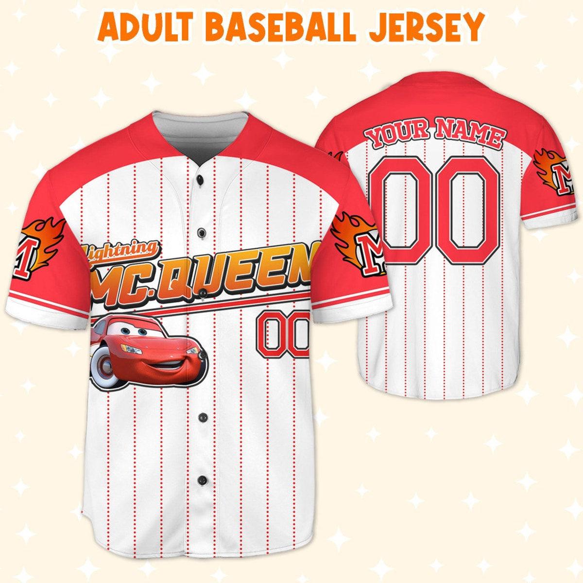 Mckenzieshoponline Cars Mcqueen Red Cool Lightning Mcqueen Personalized Baseball Jersey For Fans - Image 6
