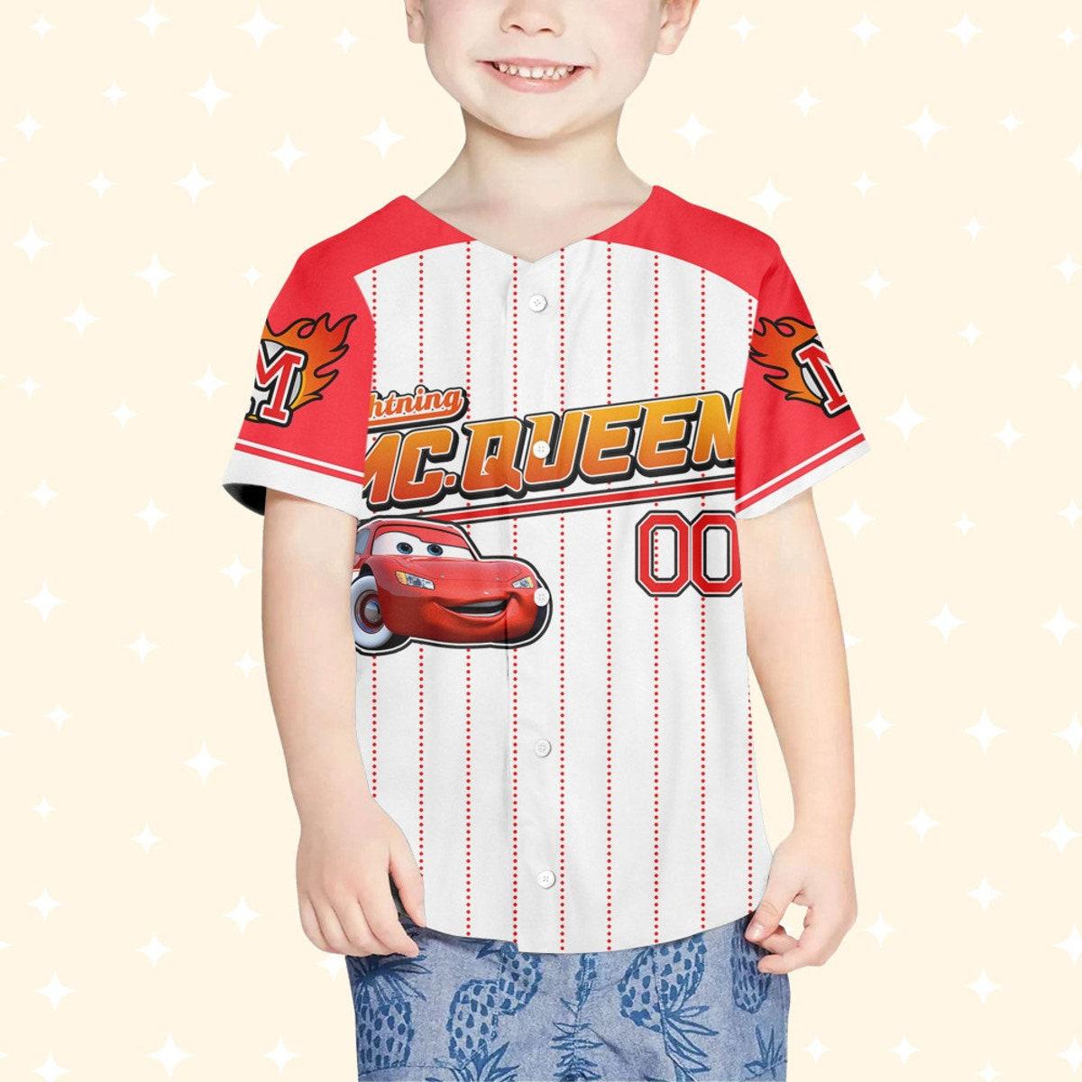 Mckenzieshoponline Cars Mcqueen Red Cool Lightning Mcqueen Personalized Baseball Jersey For Fans - Image 5