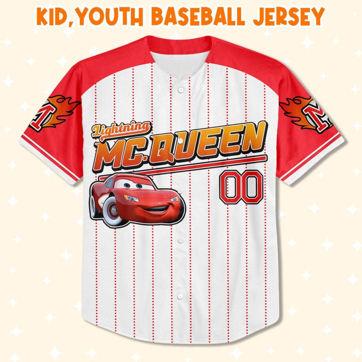 Mckenzieshoponline Cars Mcqueen Red Cool Lightning Mcqueen Personalized Baseball Jersey For Fans - Image 3