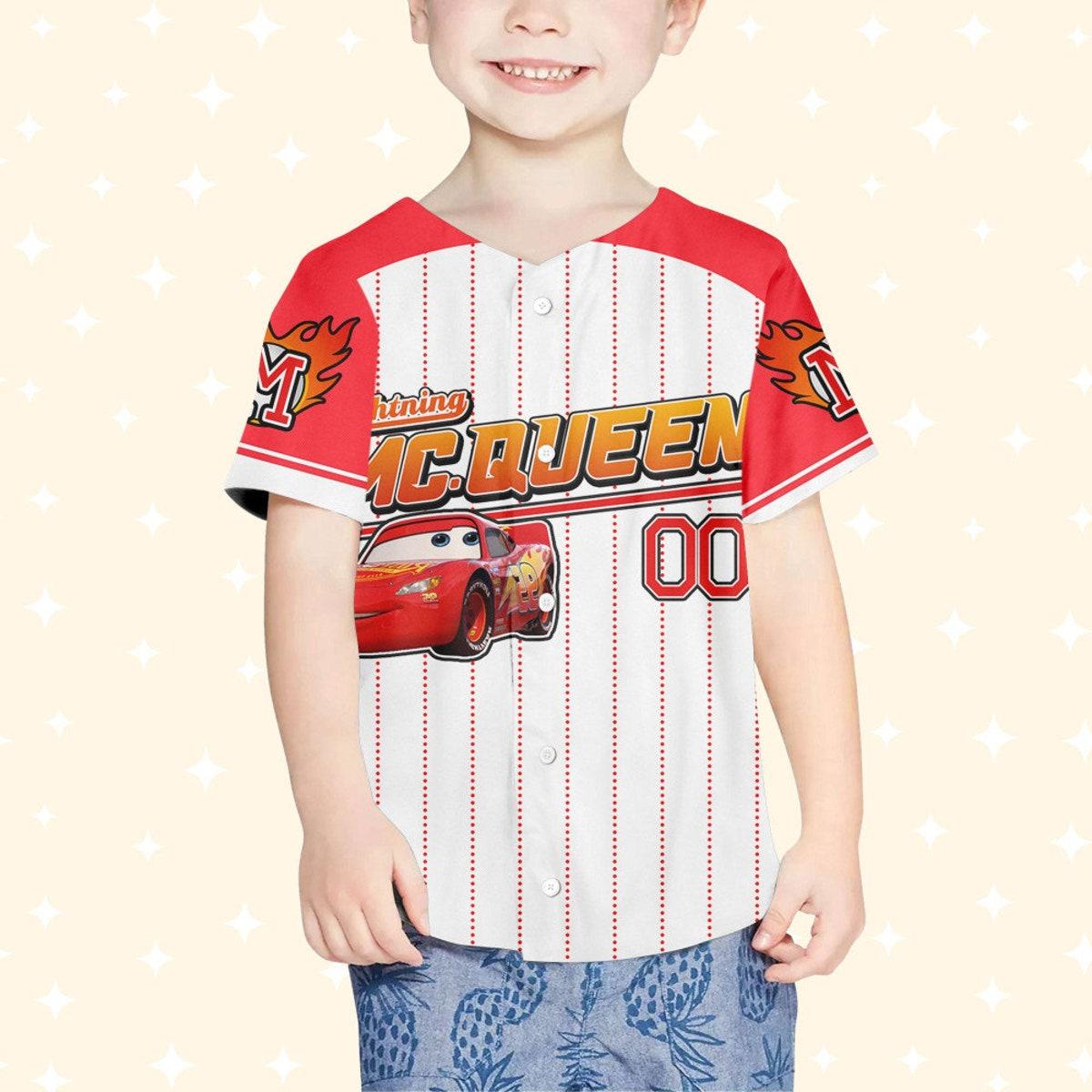Mckenzieshoponline Cars Mcqueen Red Curious Lightning Mcqueen Personalized Baseball Jersey For Fans - Image 5