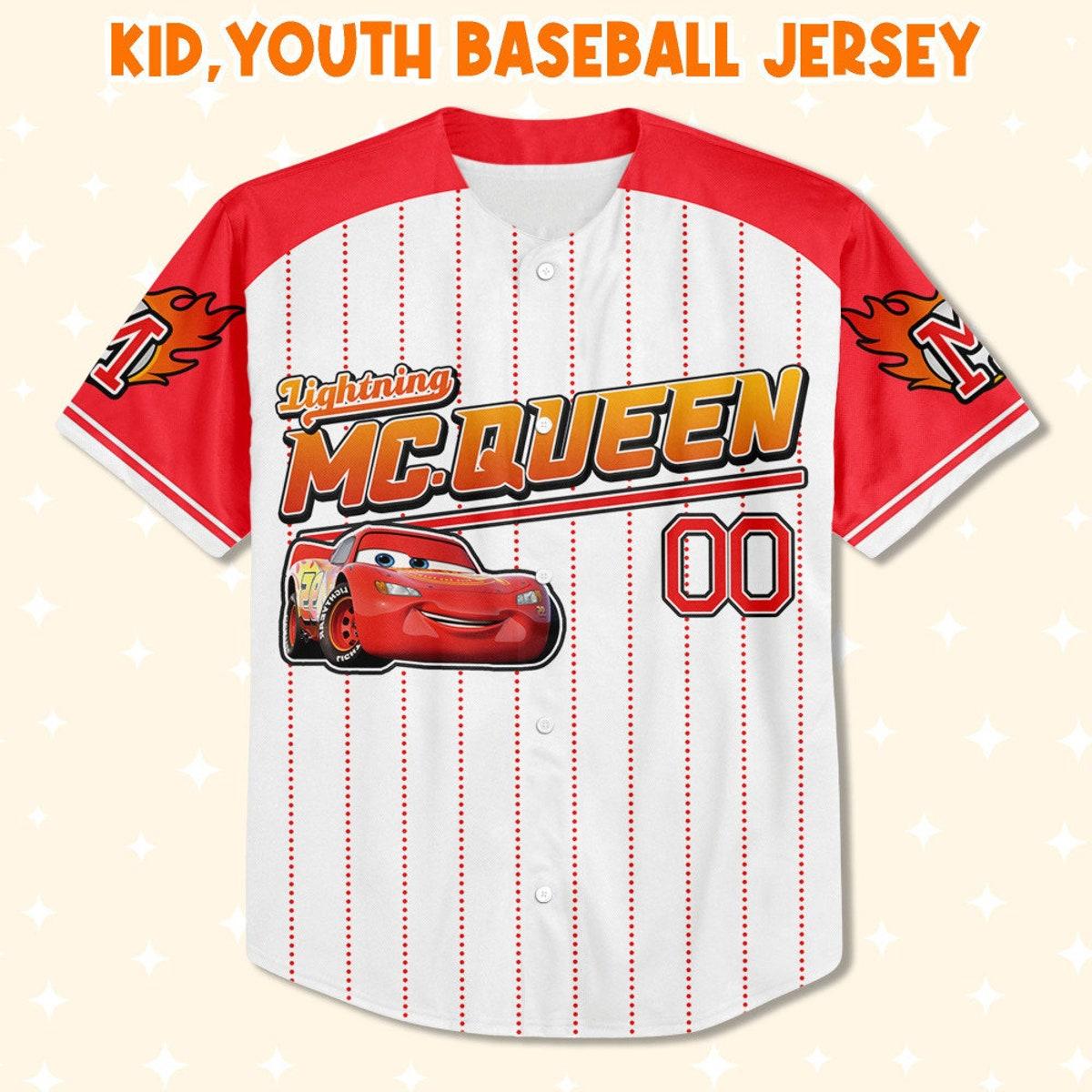 Mckenzieshoponline Cars Mcqueen Red Personalized Baseball Jersey For Fans - Image 3