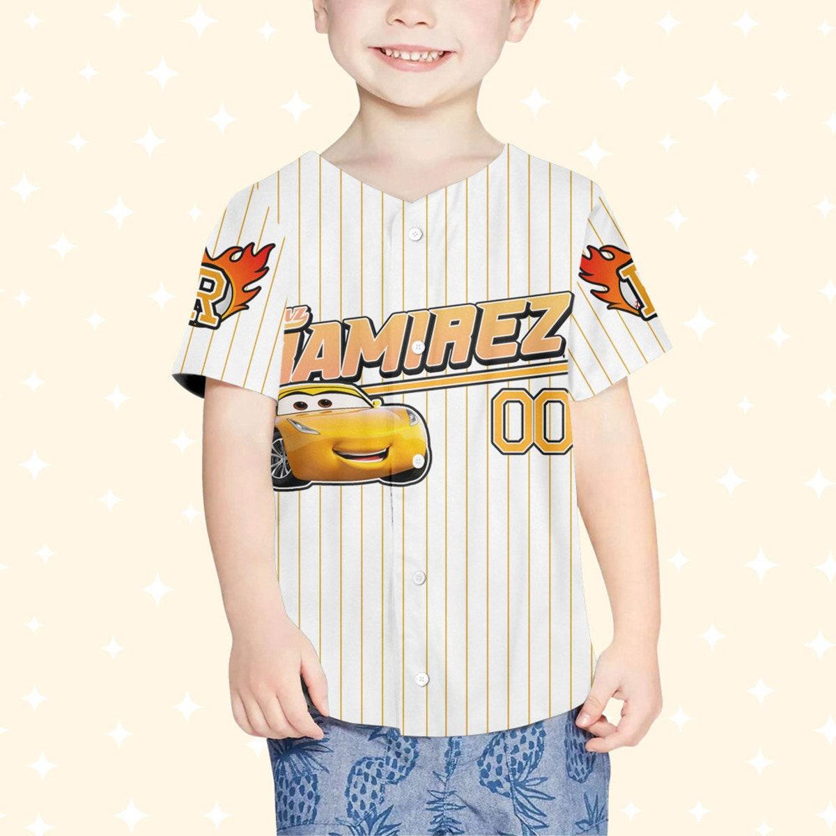 Mckenzieshoponline Cars Ramirez Yellow Lightning Mcqueen Personalized Baseball Jersey For Fans - Image 5