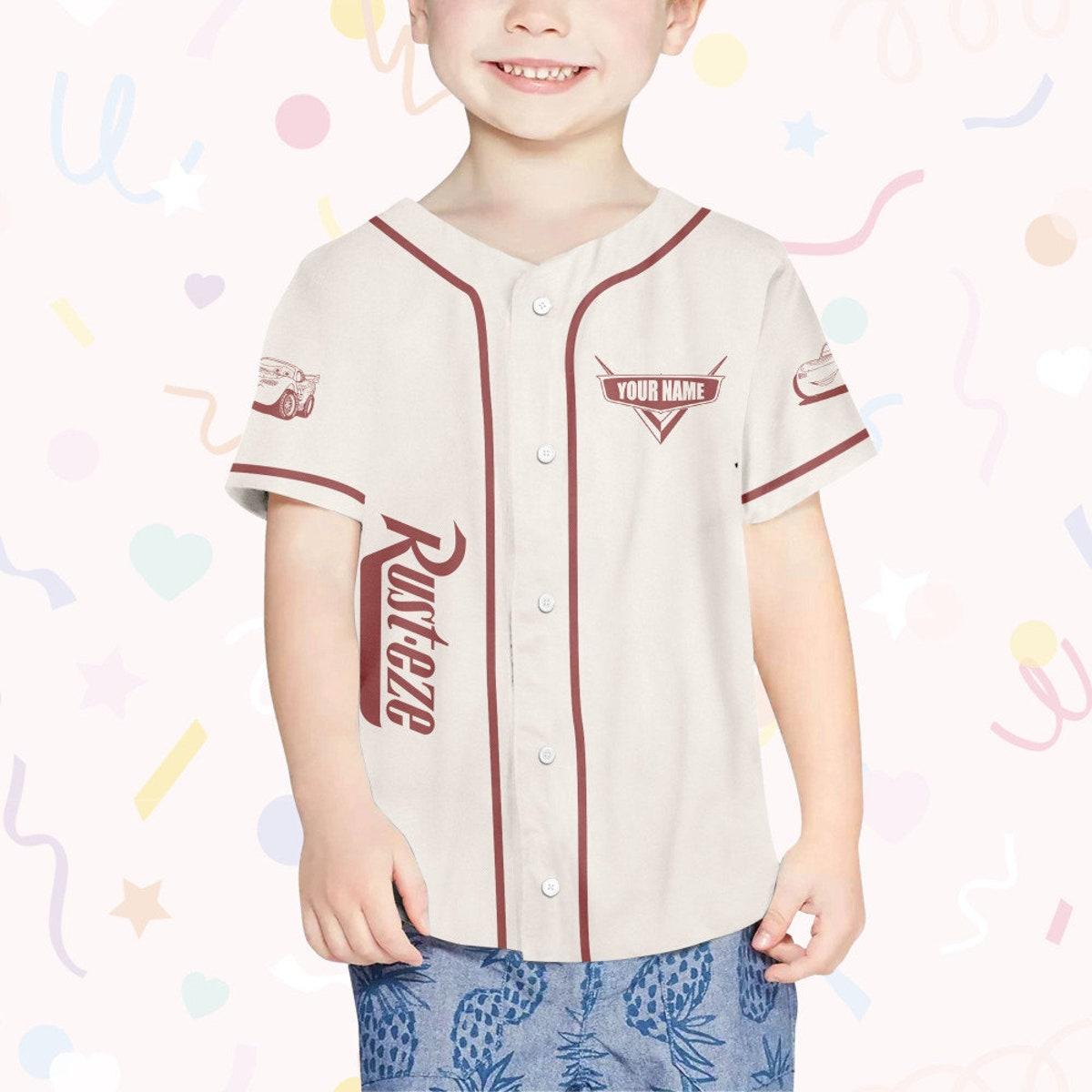 Mckenzieshoponline Cars Retro Lightning Mcqueen Car 1977 Personalized Baseball Jersey For Fans - Image 5