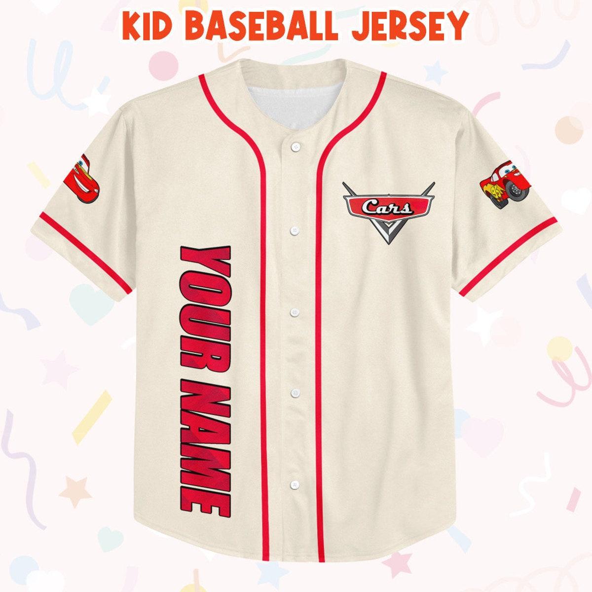 Mckenzieshoponline Cars Retro Style Disney Pixar Cars Personalized Baseball Jersey For Fans - Image 3