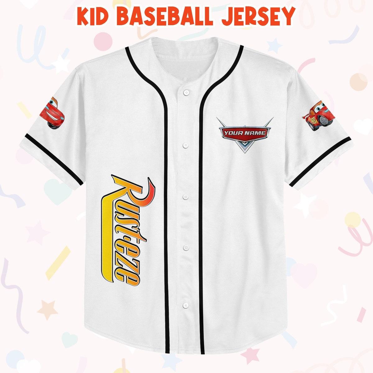 Mckenzieshoponline Cars Retro Vintage Lightning Mcqueen Art Personalized Baseball Jersey For Fans - Image 3