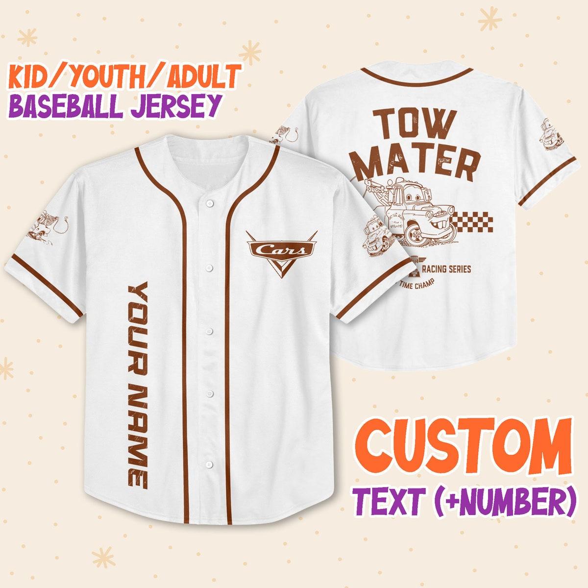Mckenzieshoponline Cars Tow Mater Piston Cup Racing Series Personalized Baseball Jersey For Fans