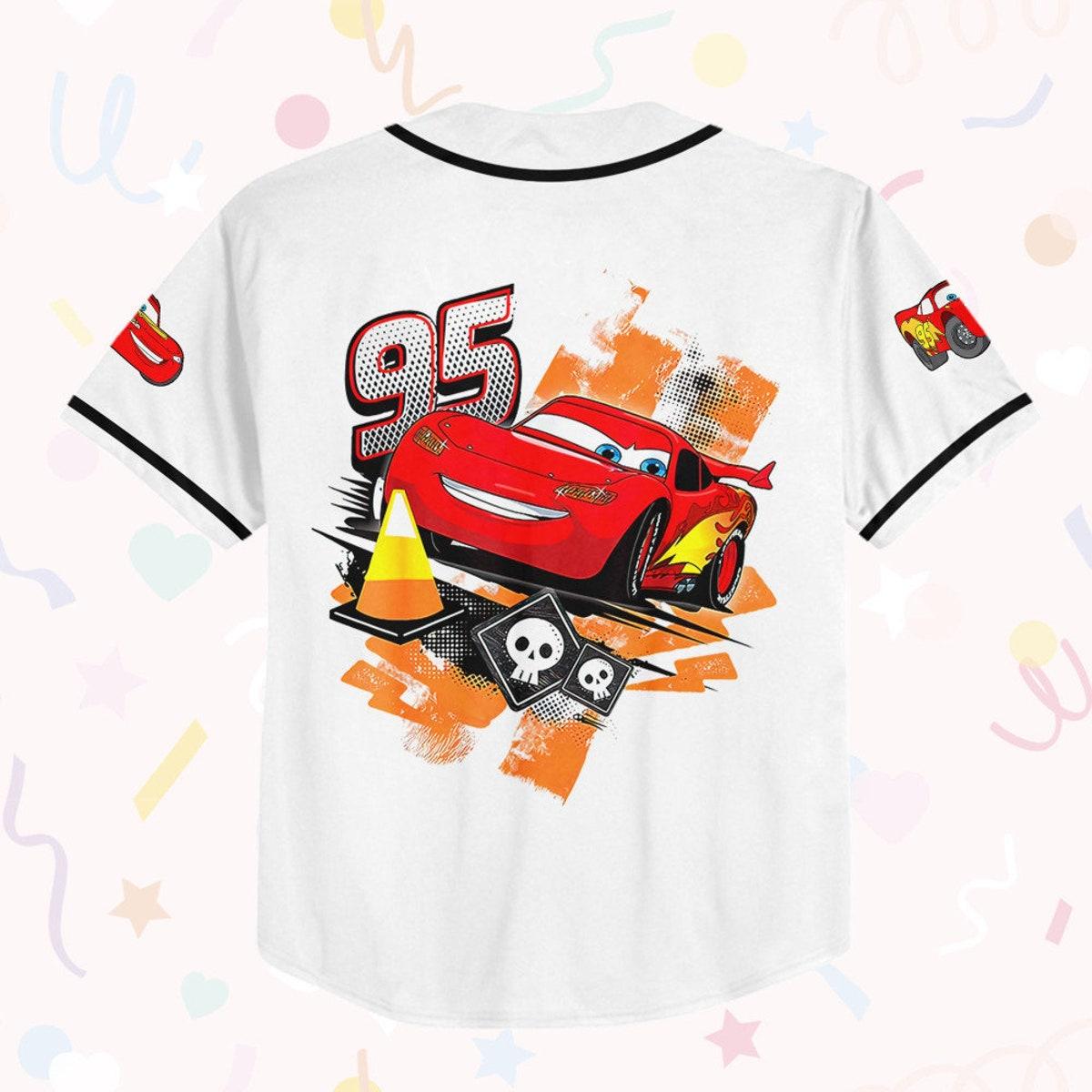 Mckenzieshoponline Cars Vintage Mcqueen Red Disney Personalized Baseball Jersey For Fans - Image 4