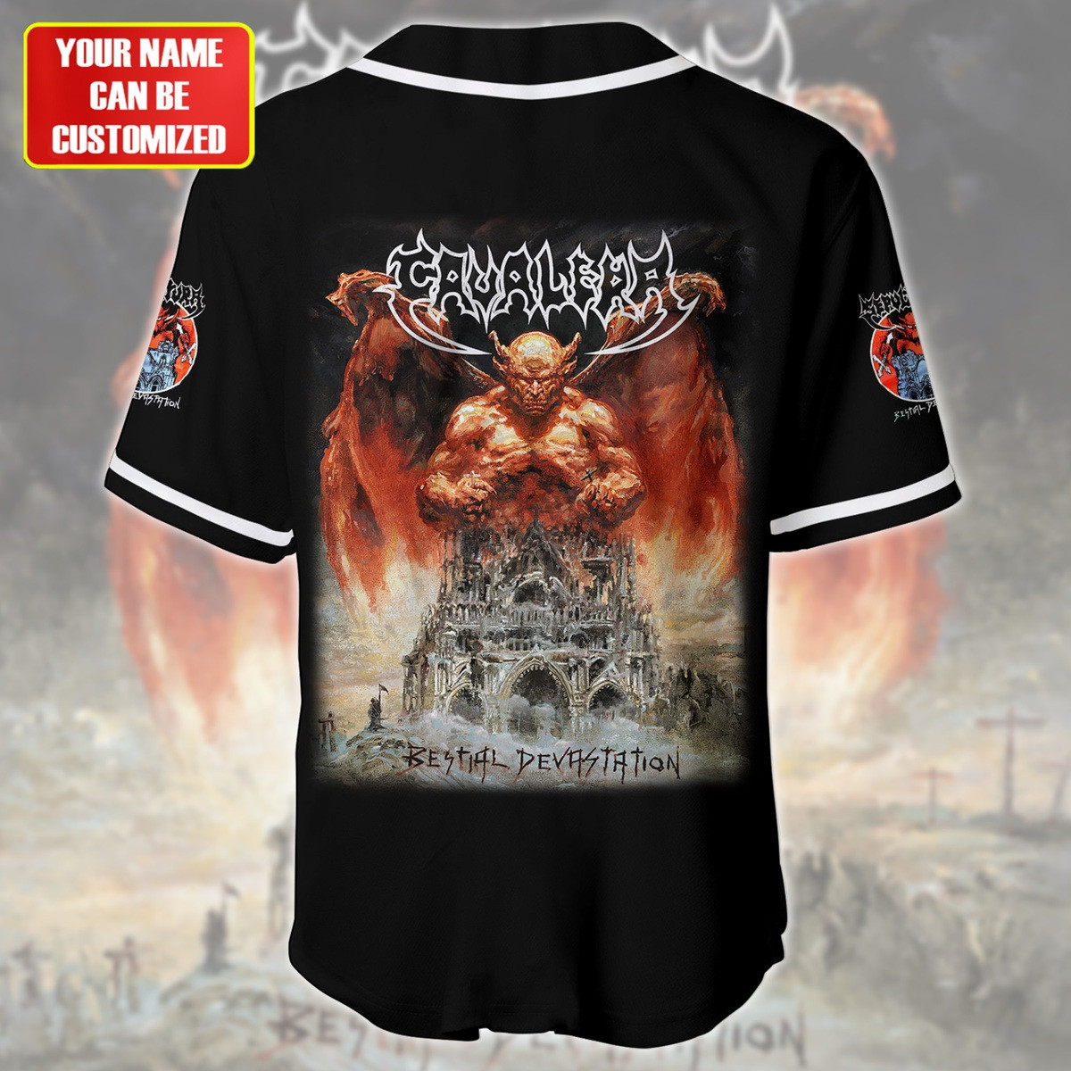 Jerseytrend Cavalera Conspiracy Bestial Devastation Personalized Baseball Jersey For Fans - Image 4