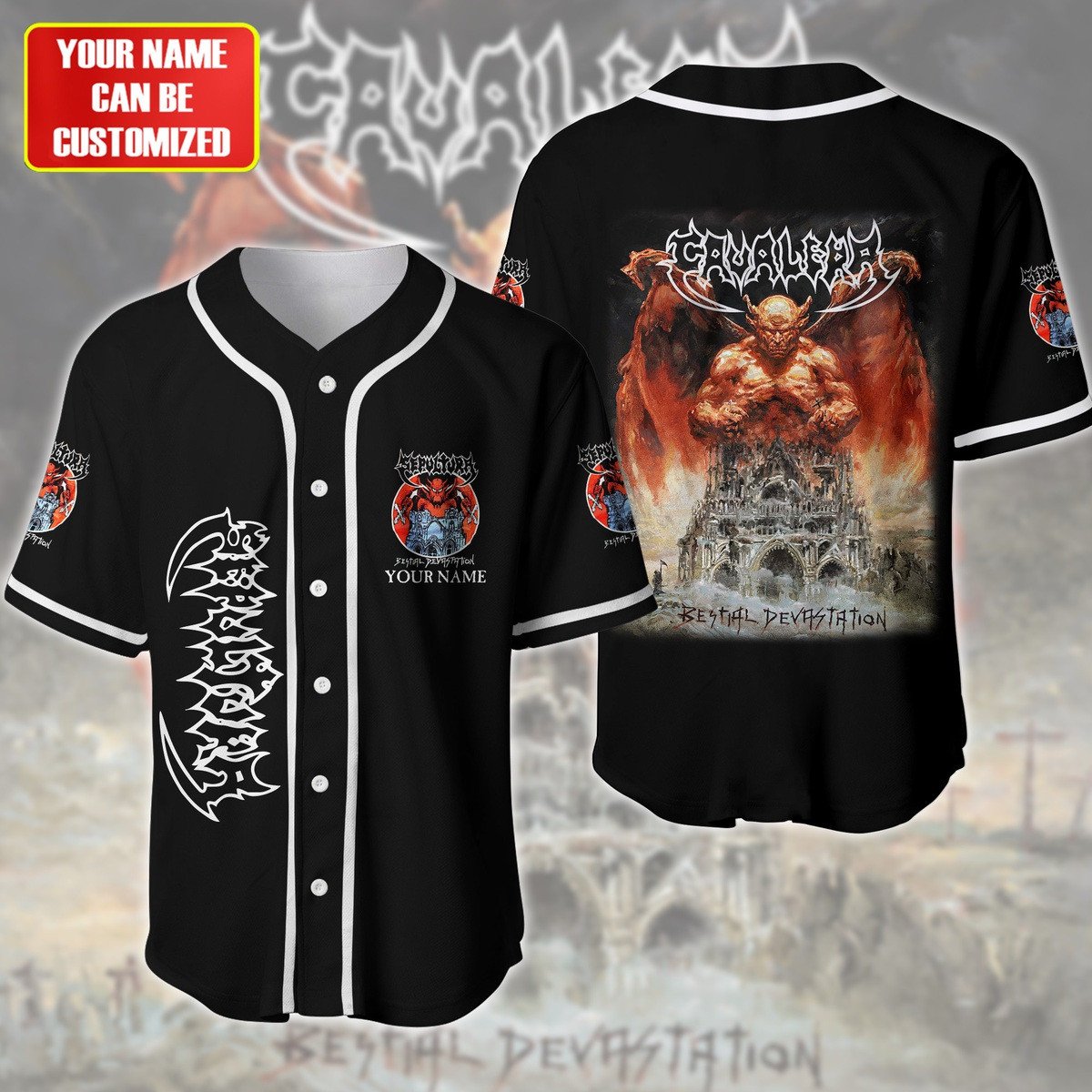 Jerseytrend Cavalera Conspiracy Bestial Devastation Personalized Baseball Jersey For Fans