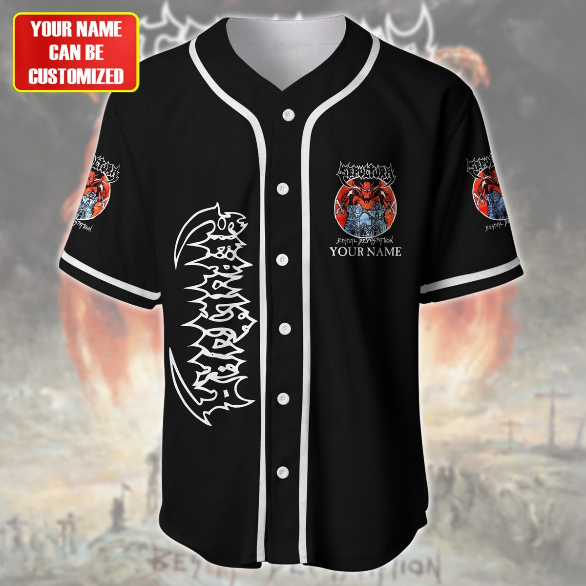 Jerseytrend Cavalera Conspiracy Bestial Devastation Personalized Baseball Jersey For Fans - Image 3