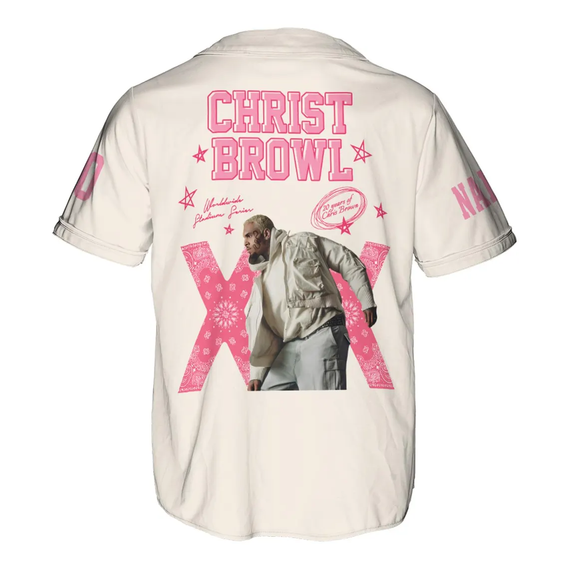 Mckenzieshoponline Chris Brown x Breezy Bowl XX Personalized Baseball Jersey For Fans - Image 4