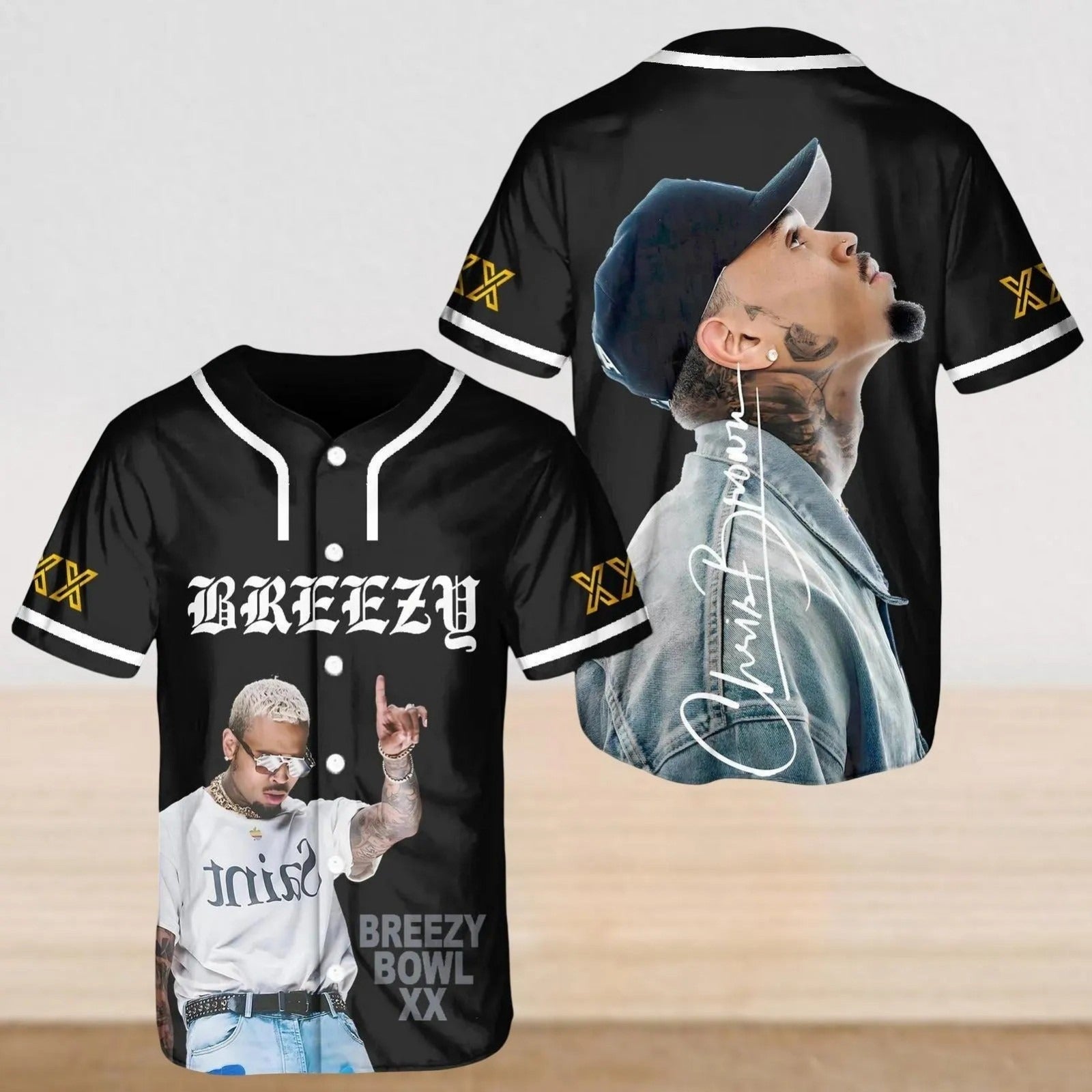 Mckenzieshoponline Chris Brown x Breezy Bowl XX Personalized Baseball Jersey For Fans