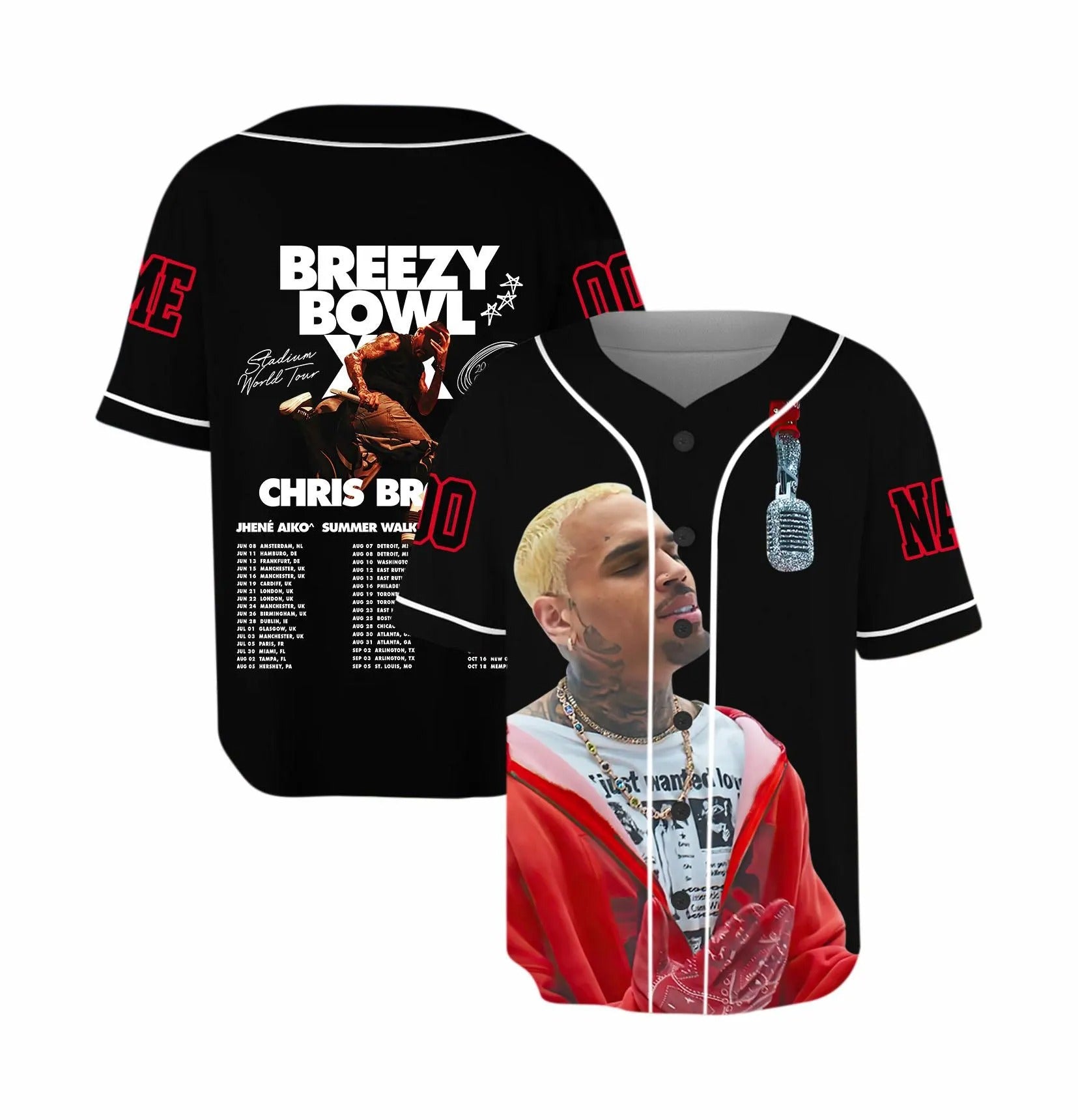 Mckenzieshoponline Chris Brown x Breezy Bowl XX Personalized Baseball Jersey For Fans