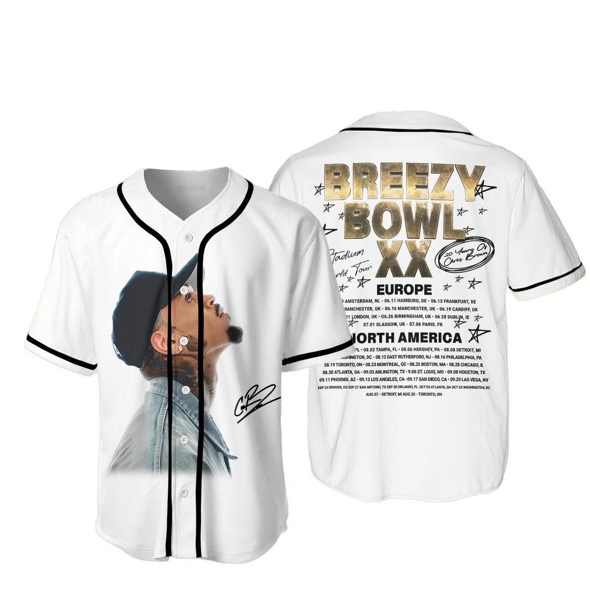 Mckenzieshoponline Chris Brown x Breezy Bowl XX Personalized Baseball Jersey For Fans