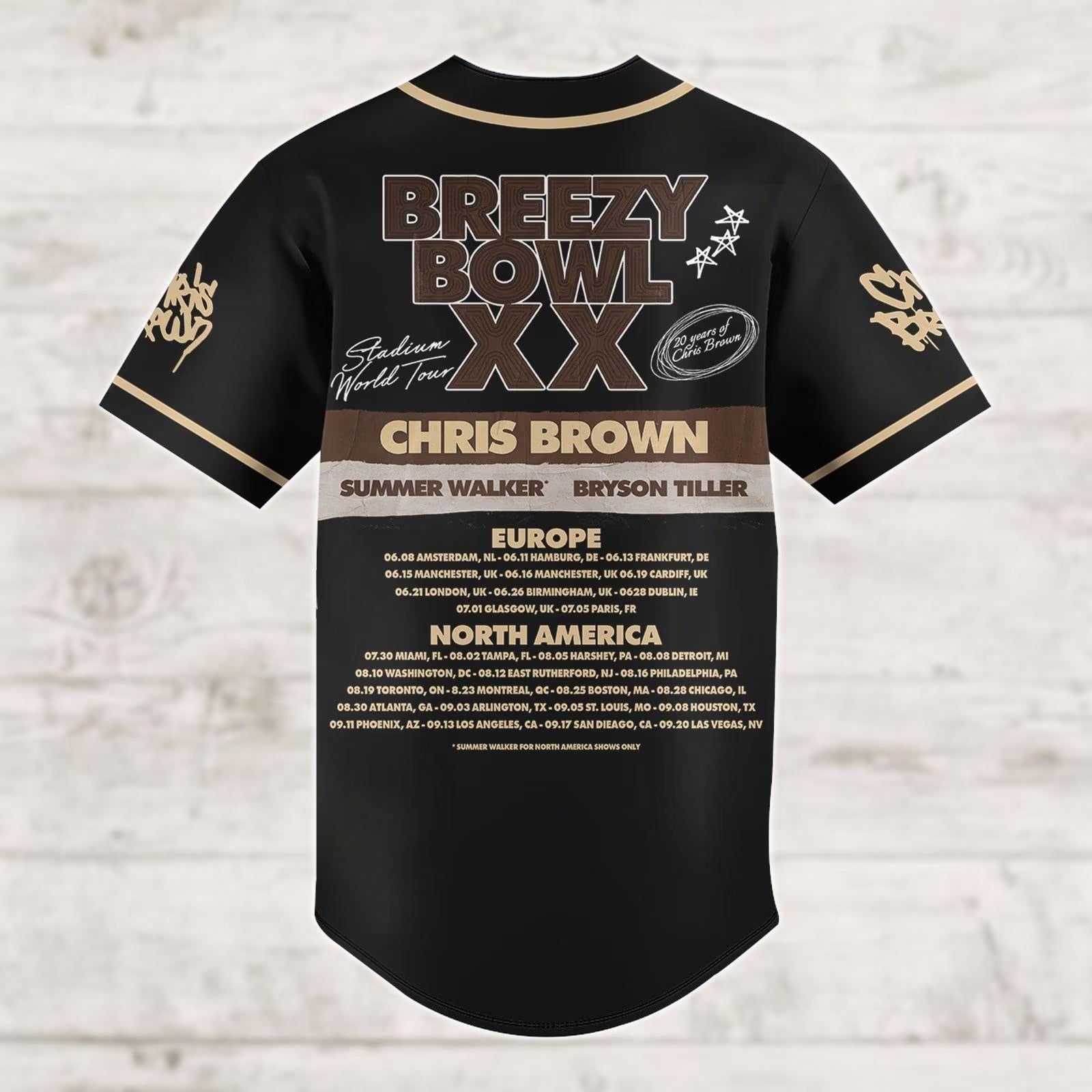 Mckenzieshoponline Chris Brown x Breezy Bowl XX Personalized Baseball Jersey For Fans - Image 3