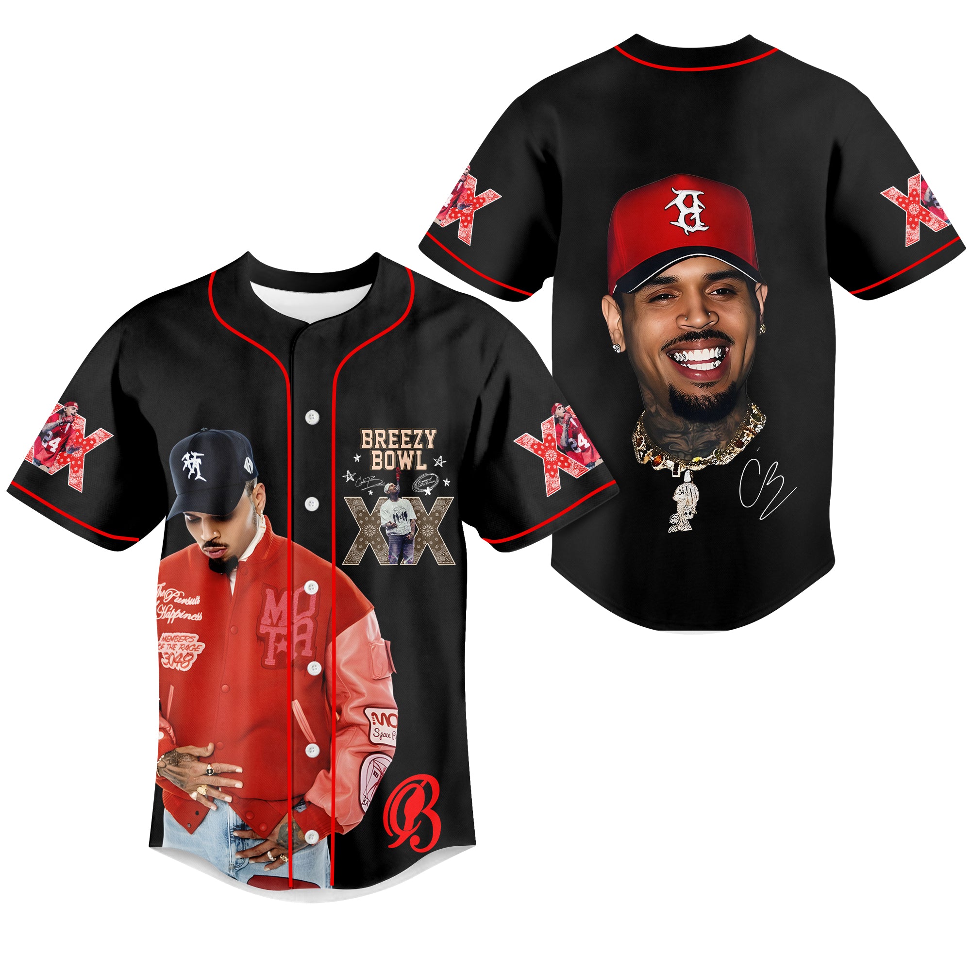 Mckenzieshoponline Chris Brown x Breezy Bowl XX Personalized Baseball Jersey For Fans