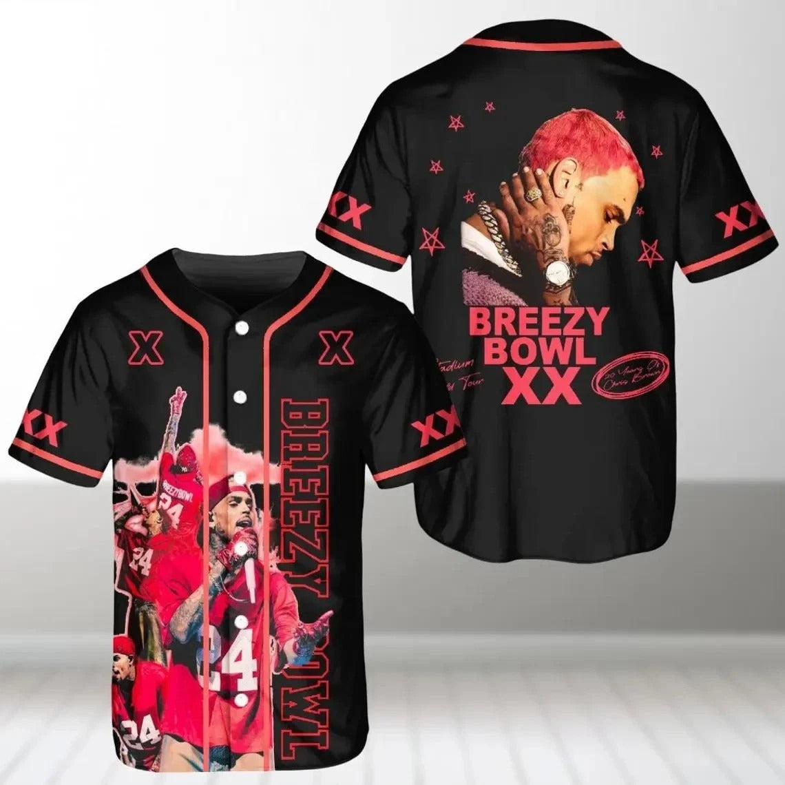 Mckenzieshoponline Chris Brown x Breezy Bowl XX Personalized Baseball Jersey For Fans - Image 2