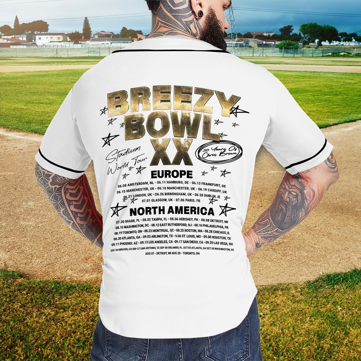 Mckenzieshoponline Chris Brown x Breezy Bowl XX Personalized Baseball Jersey For Fans - Image 4