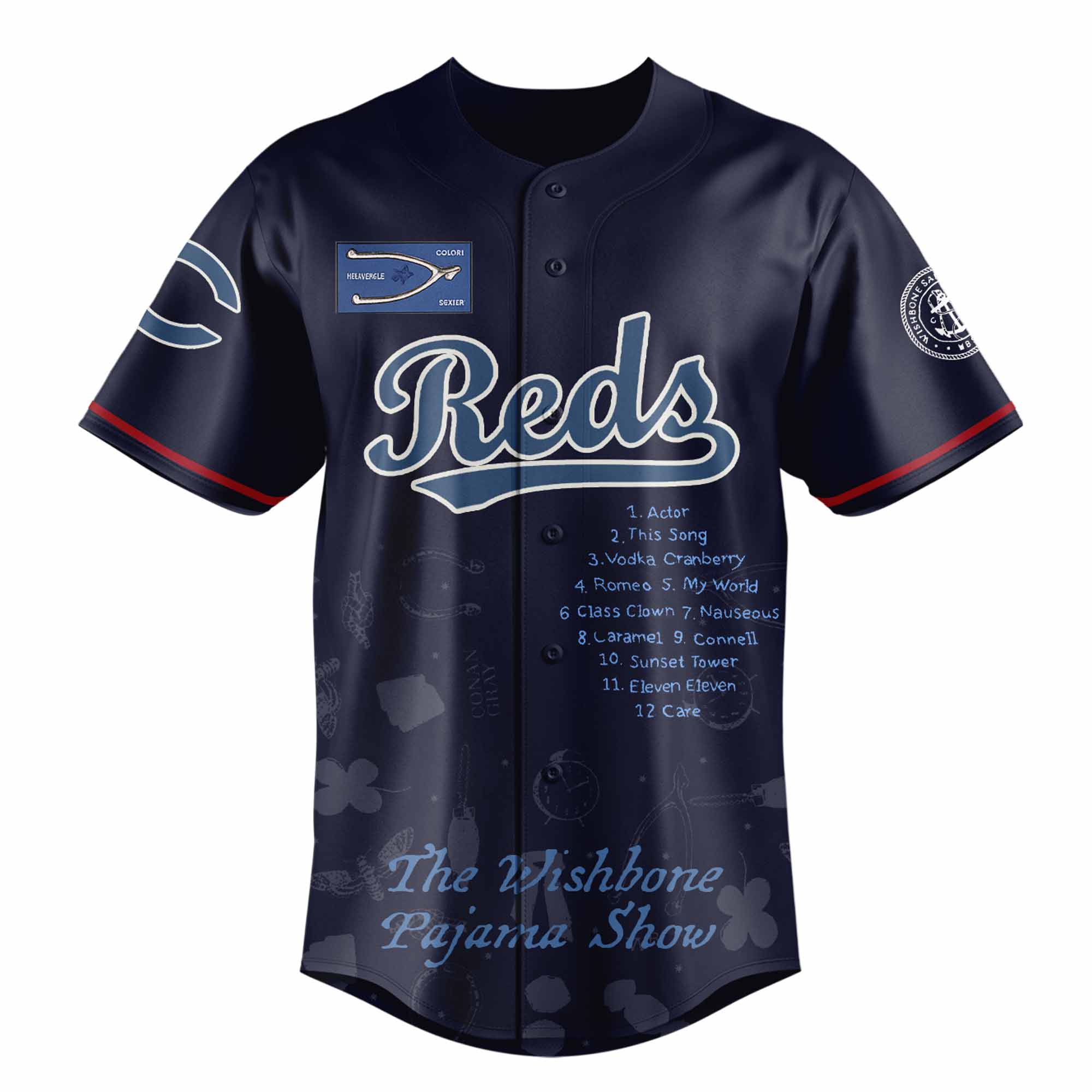 Jerseytrend Cincinnati Reds MLB x The Wishbone Pajama Show Personalized Baseball Jersey For Fans - Image 2