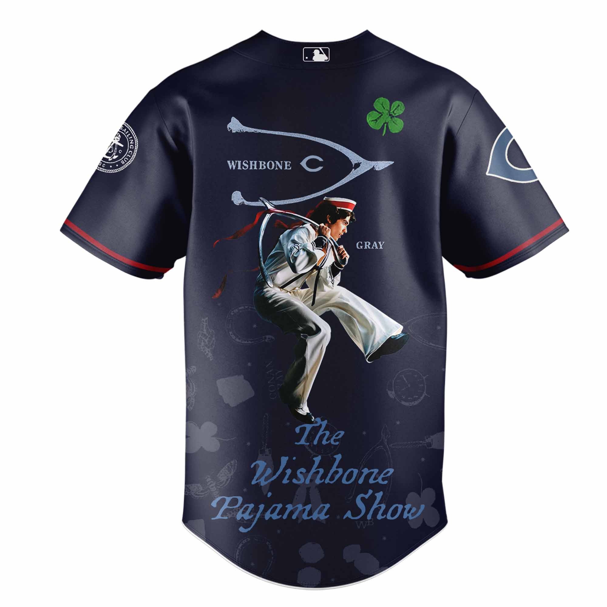 Jerseytrend Cincinnati Reds MLB x The Wishbone Pajama Show Personalized Baseball Jersey For Fans - Image 3