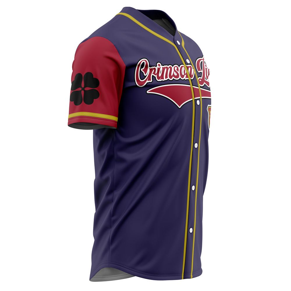 Mckenzieshoponline Crimson Lions Black Clover Personalized Baseball Jersey For Fans - Image 2