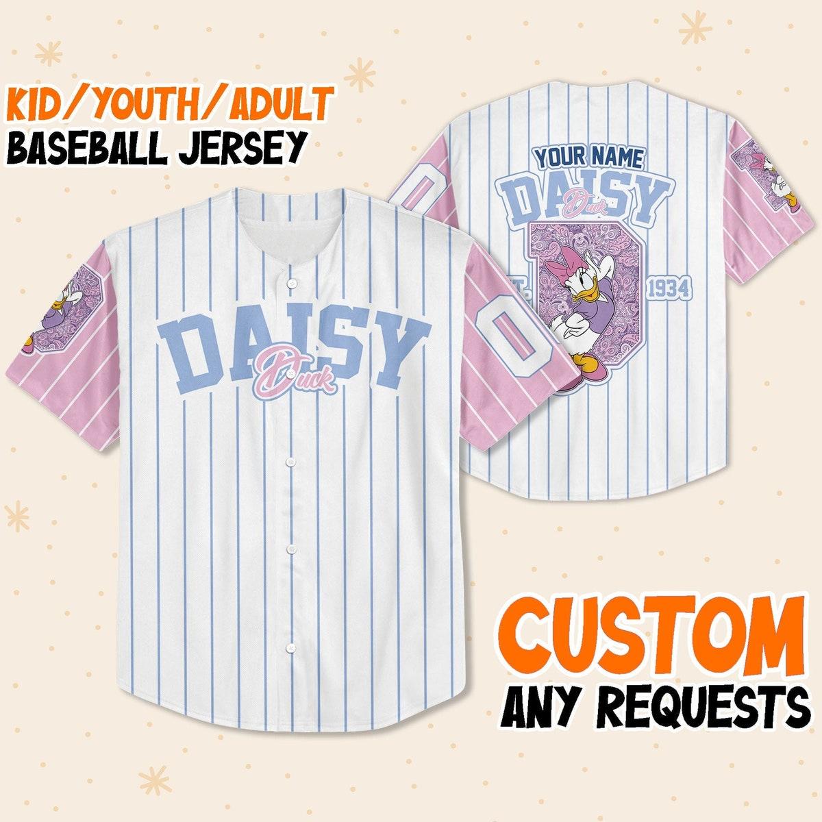 Mckenzieshoponline Cute D Daisy Duck 1934 Personalized Baseball Jersey For Fans - Image 2