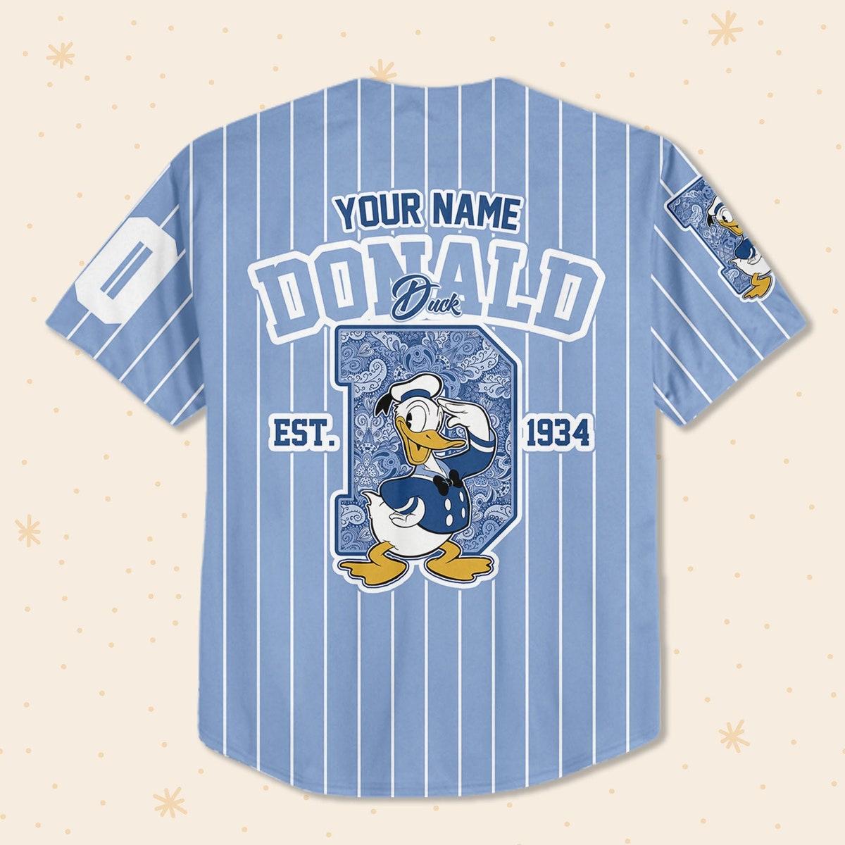 Mckenzieshoponline Cute D Donald Duck 1934 Disney Personalized Baseball Jersey For Fans - Image 4