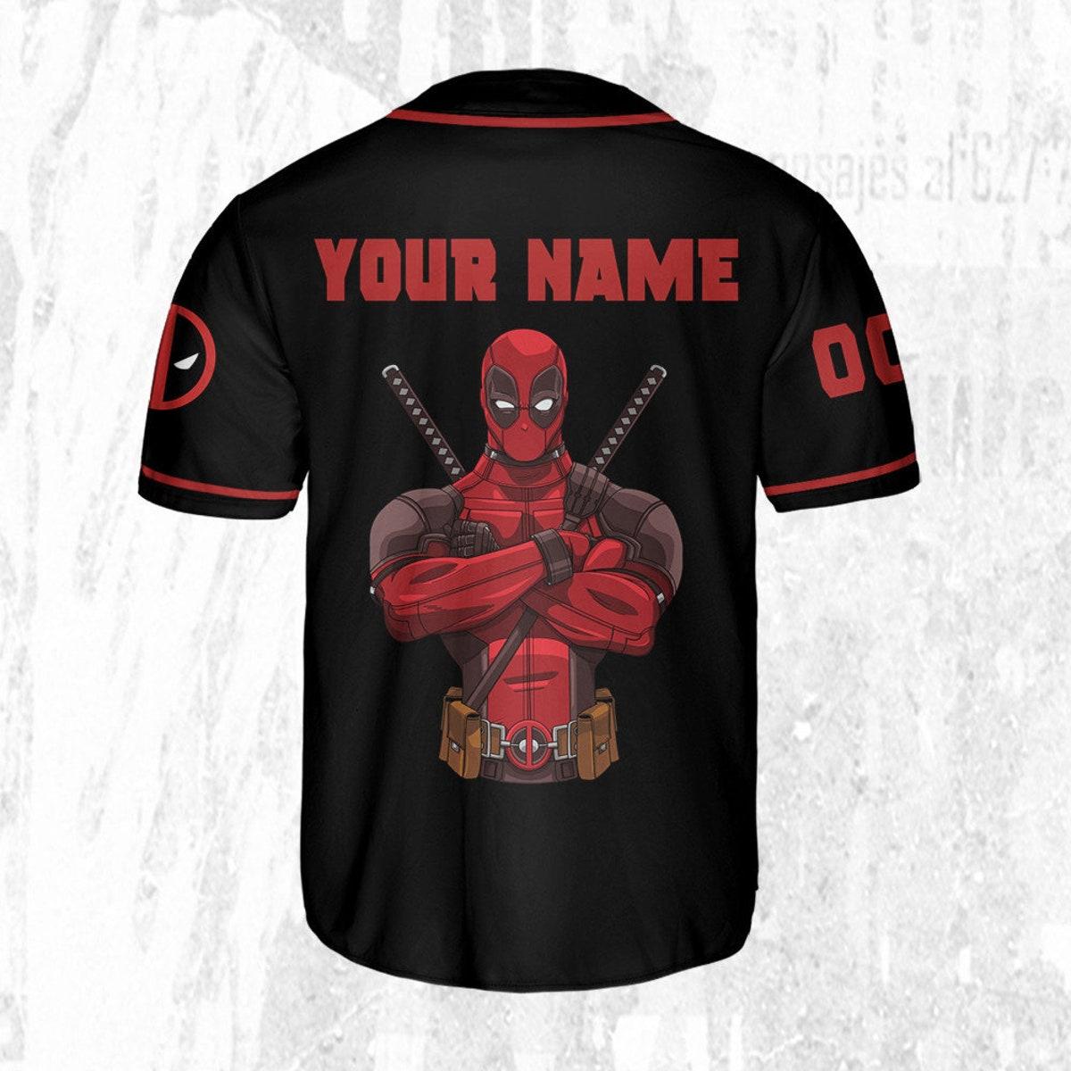 Mckenzieshoponline Deadpool Awesome Black Wolverine And Deadpool Personalized Baseball Jersey For Fans - Image 4