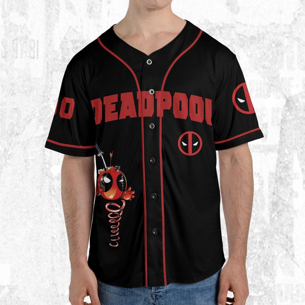 Mckenzieshoponline Deadpool Awesome Black Wolverine And Deadpool Personalized Baseball Jersey For Fans - Image 5