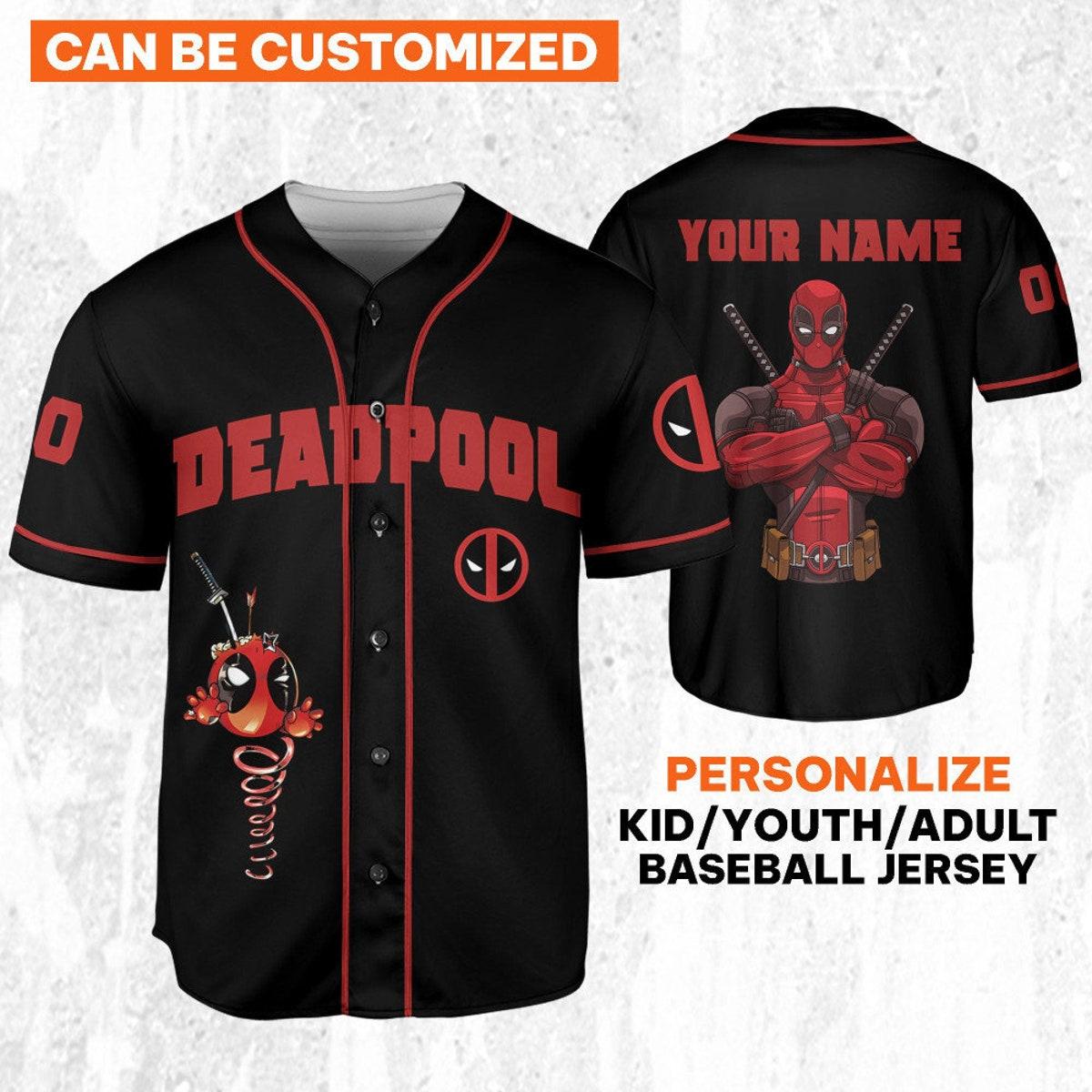 Mckenzieshoponline Deadpool Awesome Black Wolverine And Deadpool Personalized Baseball Jersey For Fans