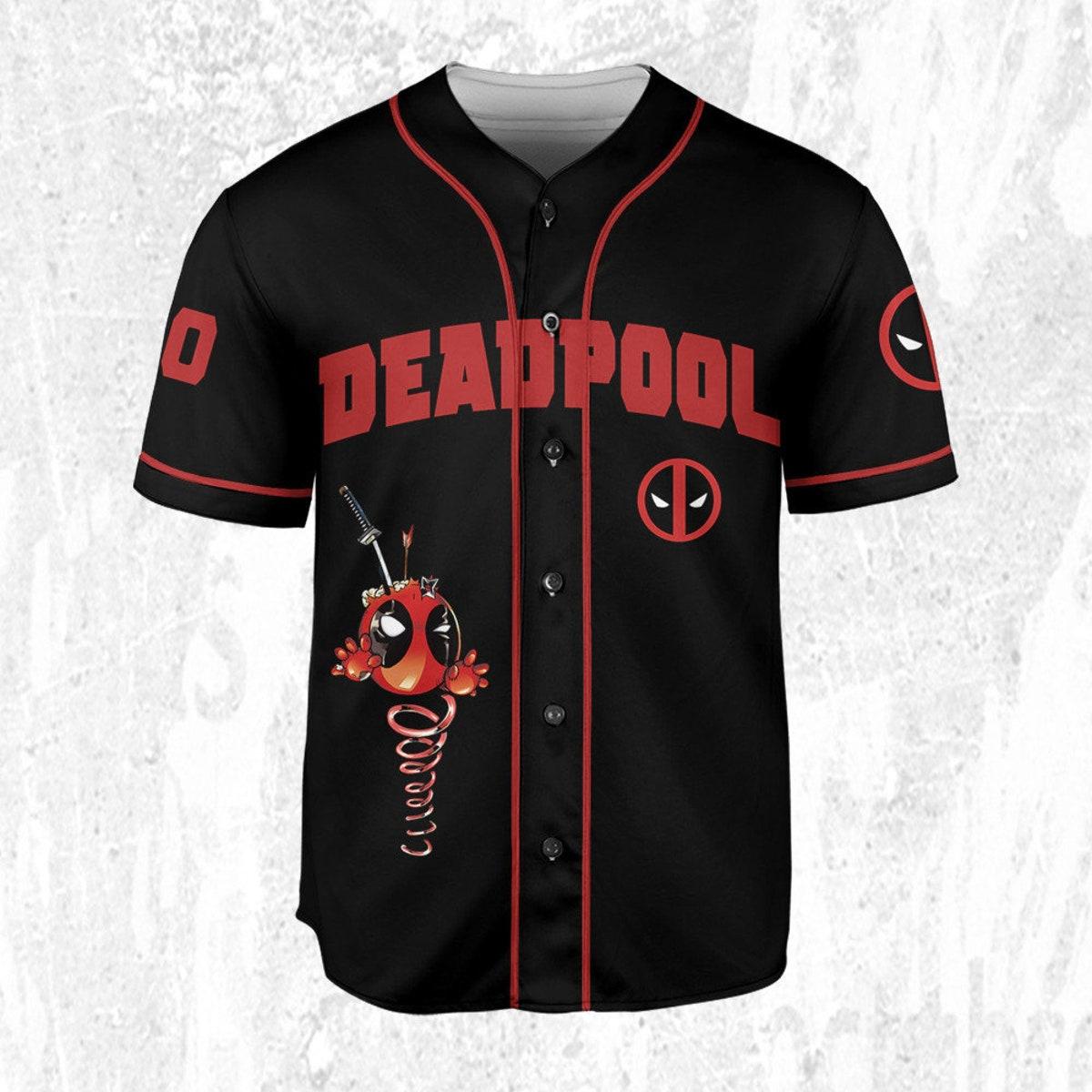 Mckenzieshoponline Deadpool Awesome Black Wolverine And Deadpool Personalized Baseball Jersey For Fans - Image 3