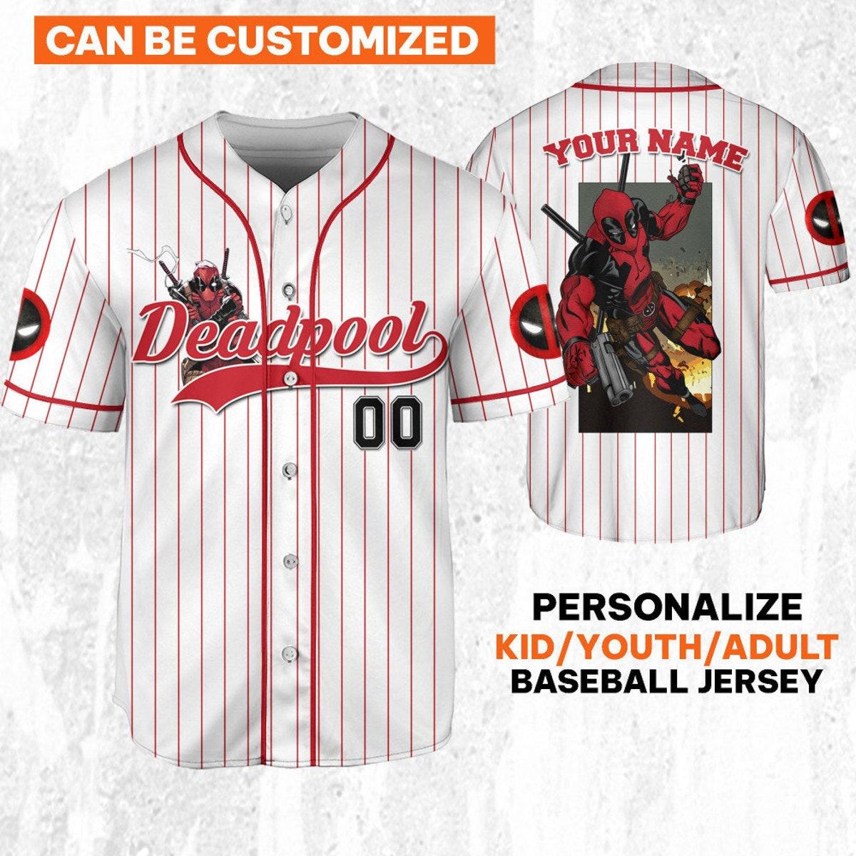 Mckenzieshoponline Deadpool Grenade Wolverine And Deadpool Personalized Baseball Jersey For Fans