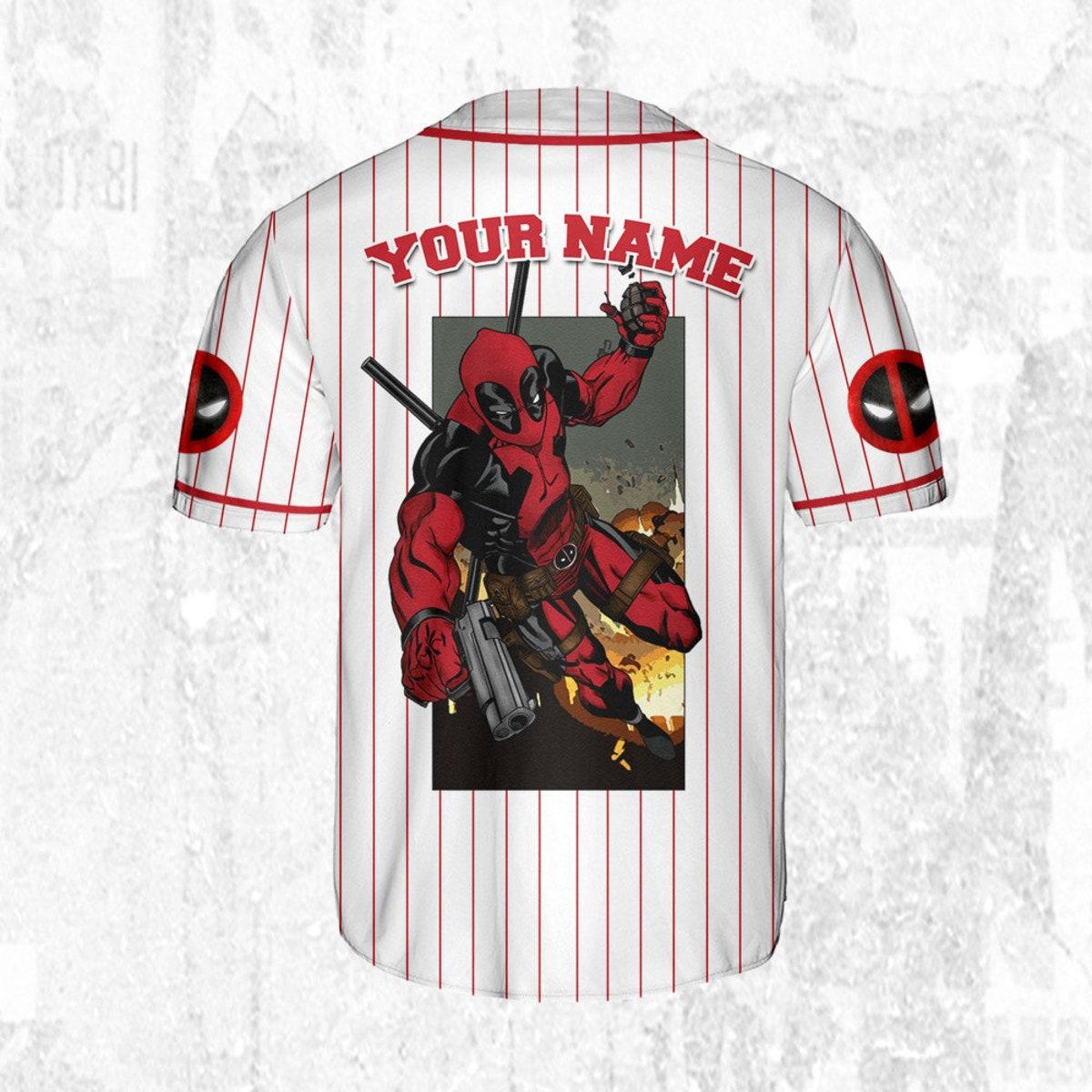 Mckenzieshoponline Deadpool Grenade Wolverine And Deadpool Personalized Baseball Jersey For Fans - Image 5