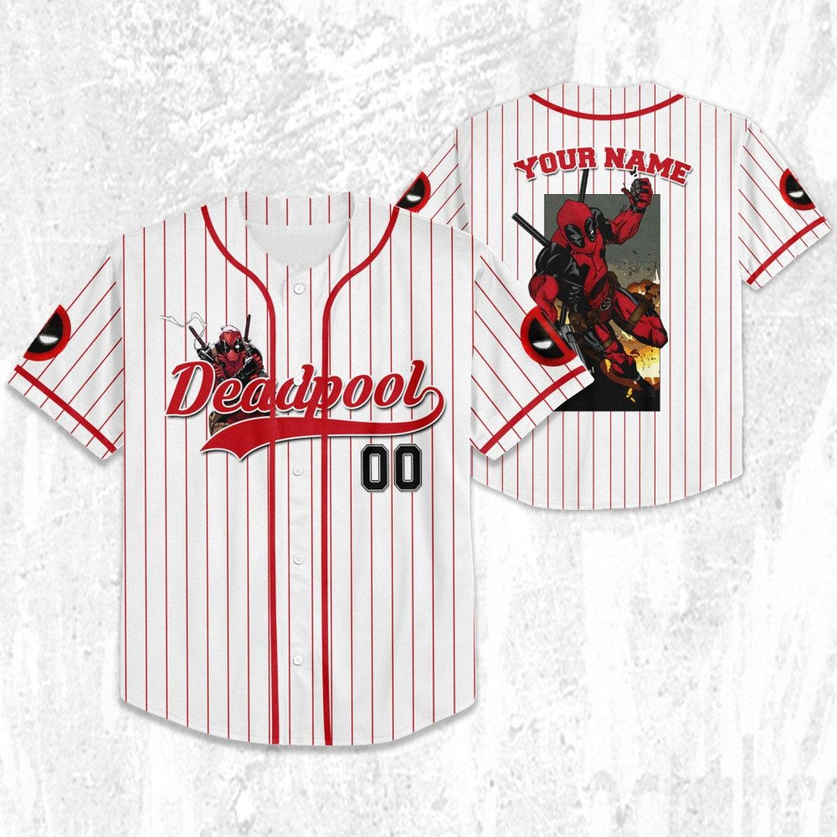 Mckenzieshoponline Deadpool Grenade Wolverine And Deadpool Personalized Baseball Jersey For Fans - Image 3