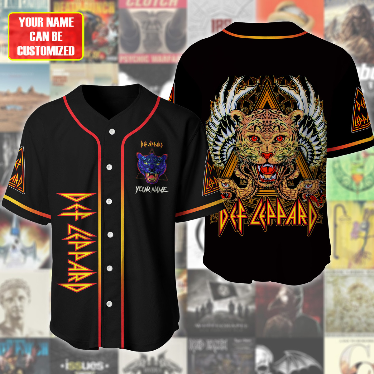 Jerseytrend Def Leppard Band Personalized Baseball Jersey For Fans - Image 2