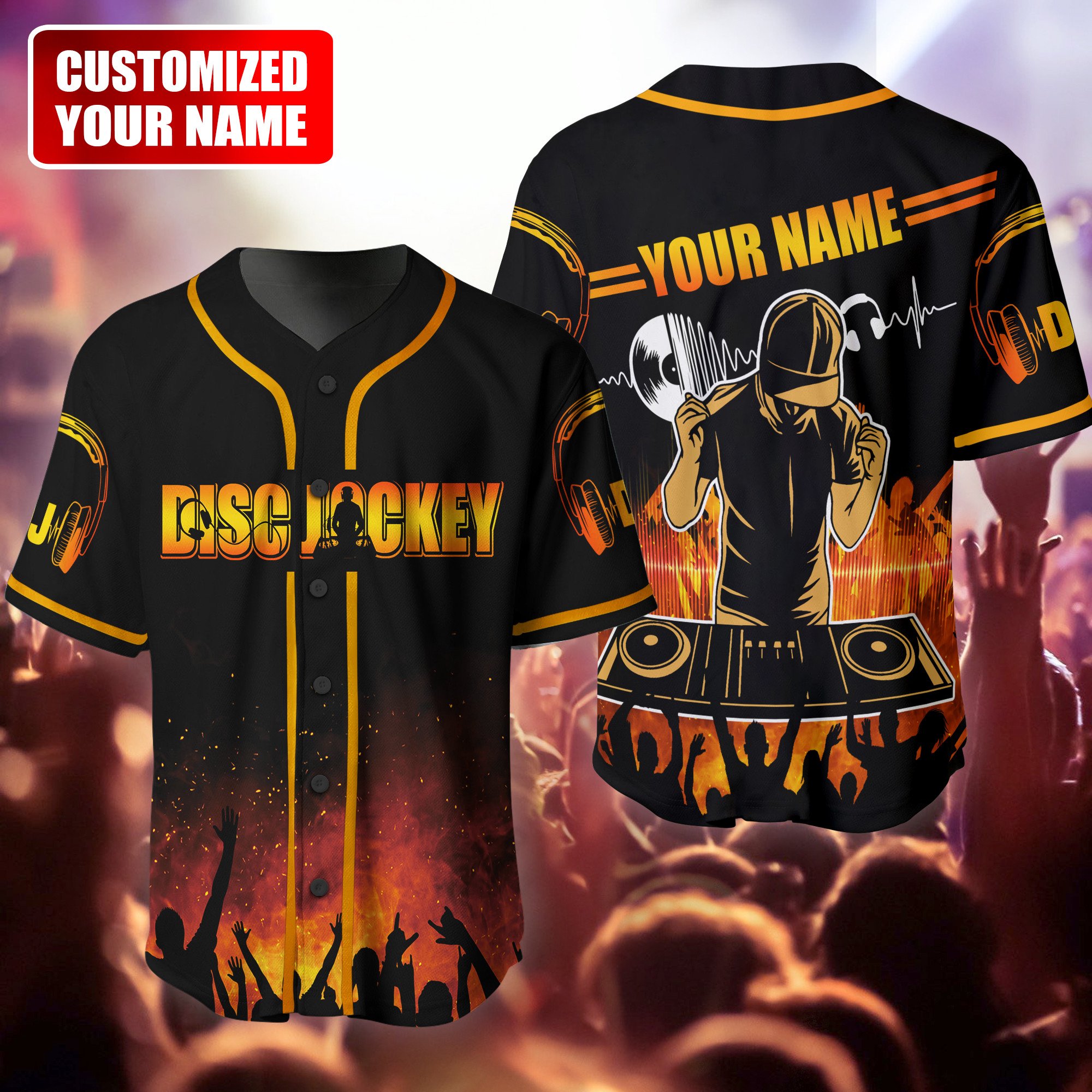Jerseytrend Disc Jockey DJ Personalized Baseball Jersey For Fans