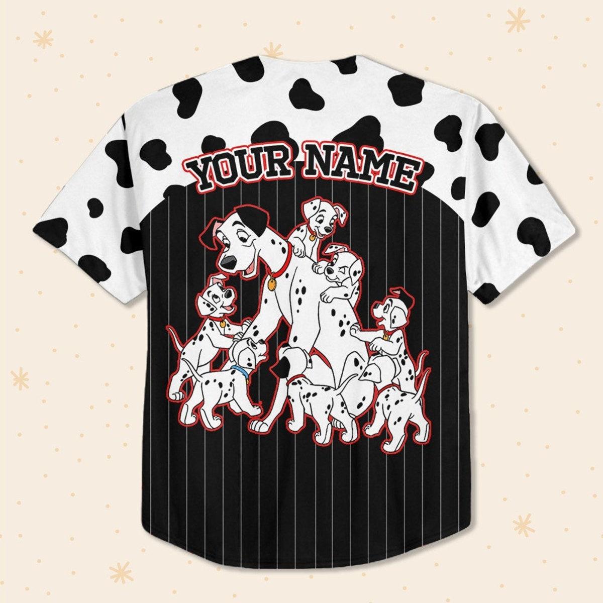 Mckenzieshoponline Disney 101 Dalmatians Spot Border Personalized Baseball Jersey For Fans - Image 4