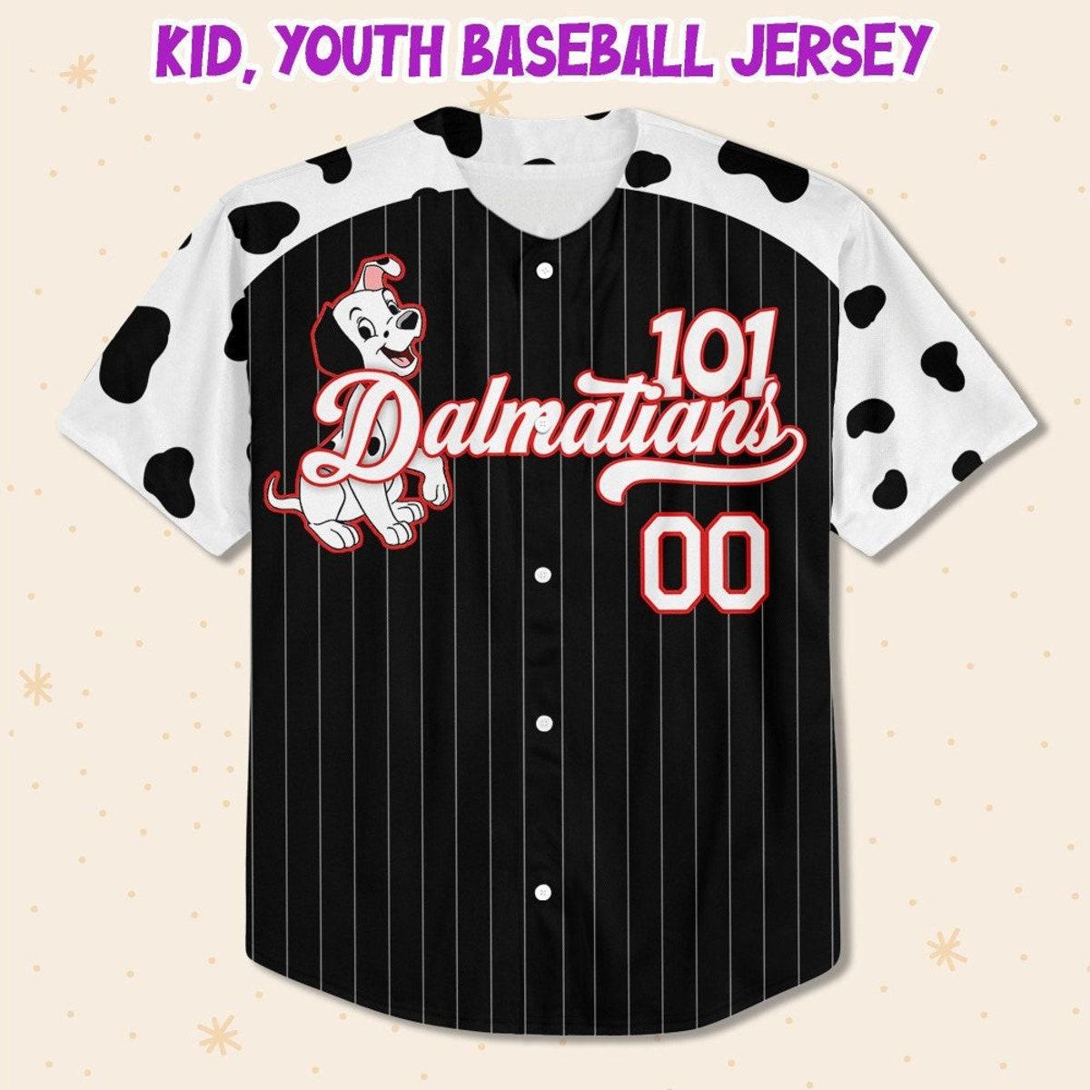 Mckenzieshoponline Disney 101 Dalmatians Spot Border Personalized Baseball Jersey For Fans - Image 3