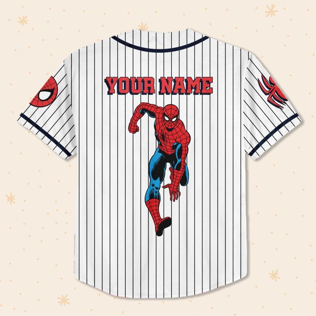 Mckenzieshoponline Disney Amazing Spider Man Vintage Classic Personalized Baseball Jersey For Fans - Image 4