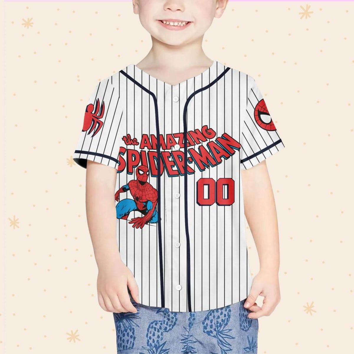 Mckenzieshoponline Disney Amazing Spider Man Vintage Classic Personalized Baseball Jersey For Fans - Image 5