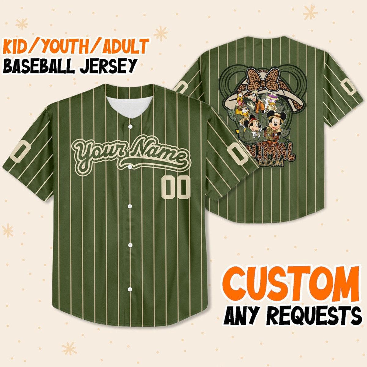 Mckenzieshoponline Disney Animal Kingdom Green Personalized Baseball Jersey For Fans - Image 2