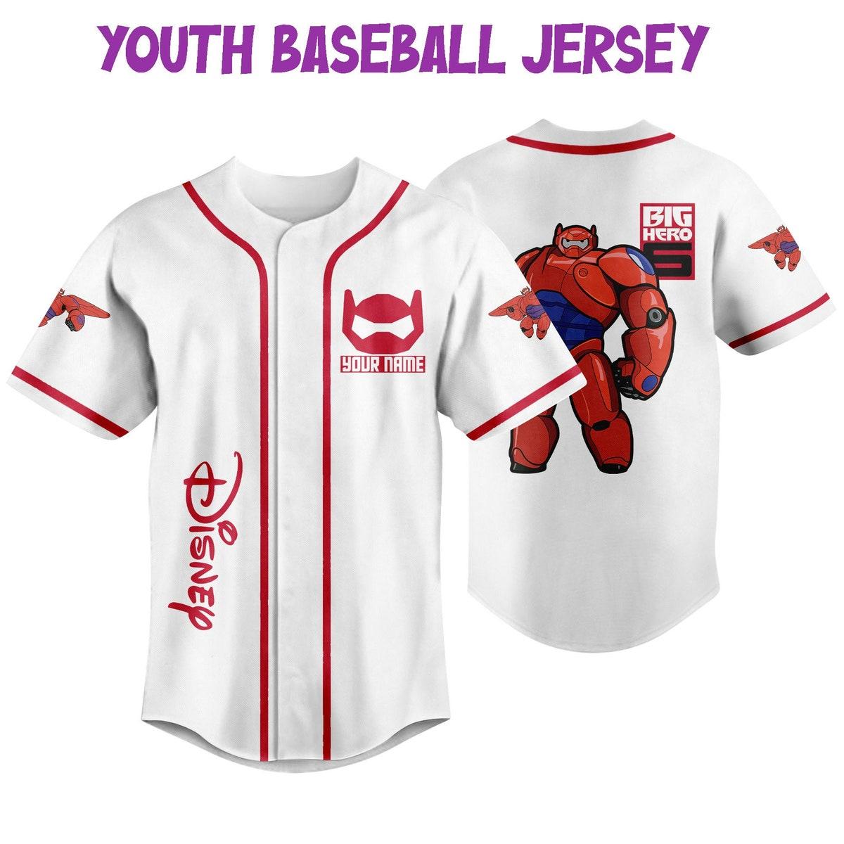 Mckenzieshoponline Disney Big Hero 6 Baymax In Armor Personalized Baseball Jersey For Fans - Image 6