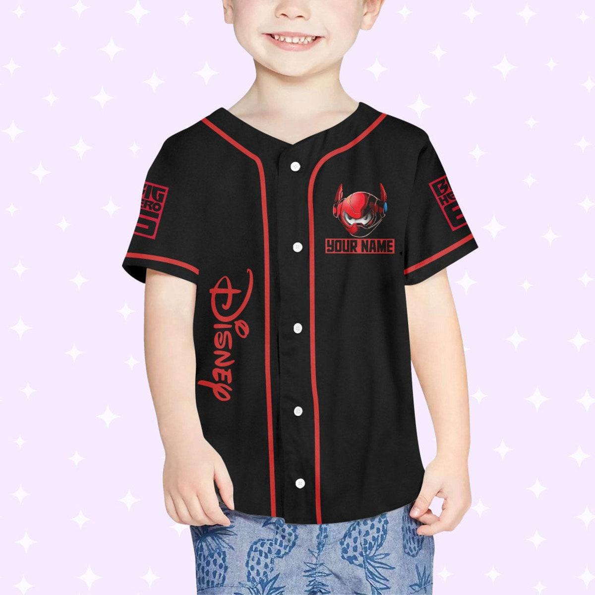 Mckenzieshoponline Disney Big Hero 6 Black Color Personalized Baseball Jersey For Fans - Image 5