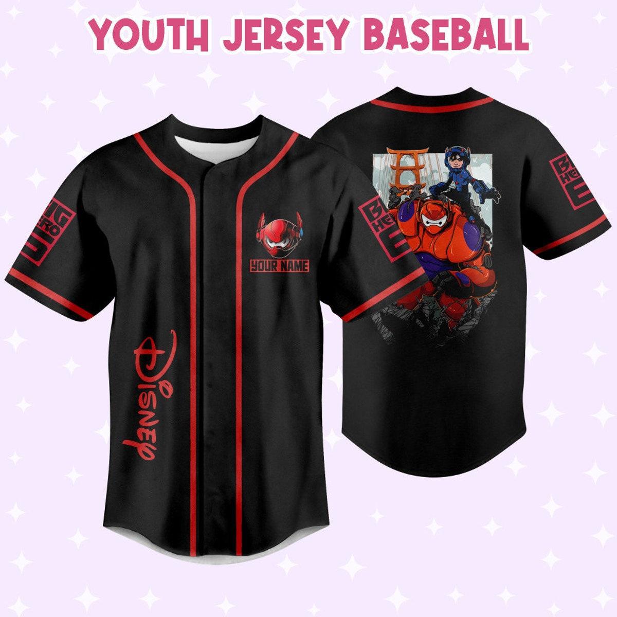 Mckenzieshoponline Disney Big Hero 6 Black Color Personalized Baseball Jersey For Fans - Image 6