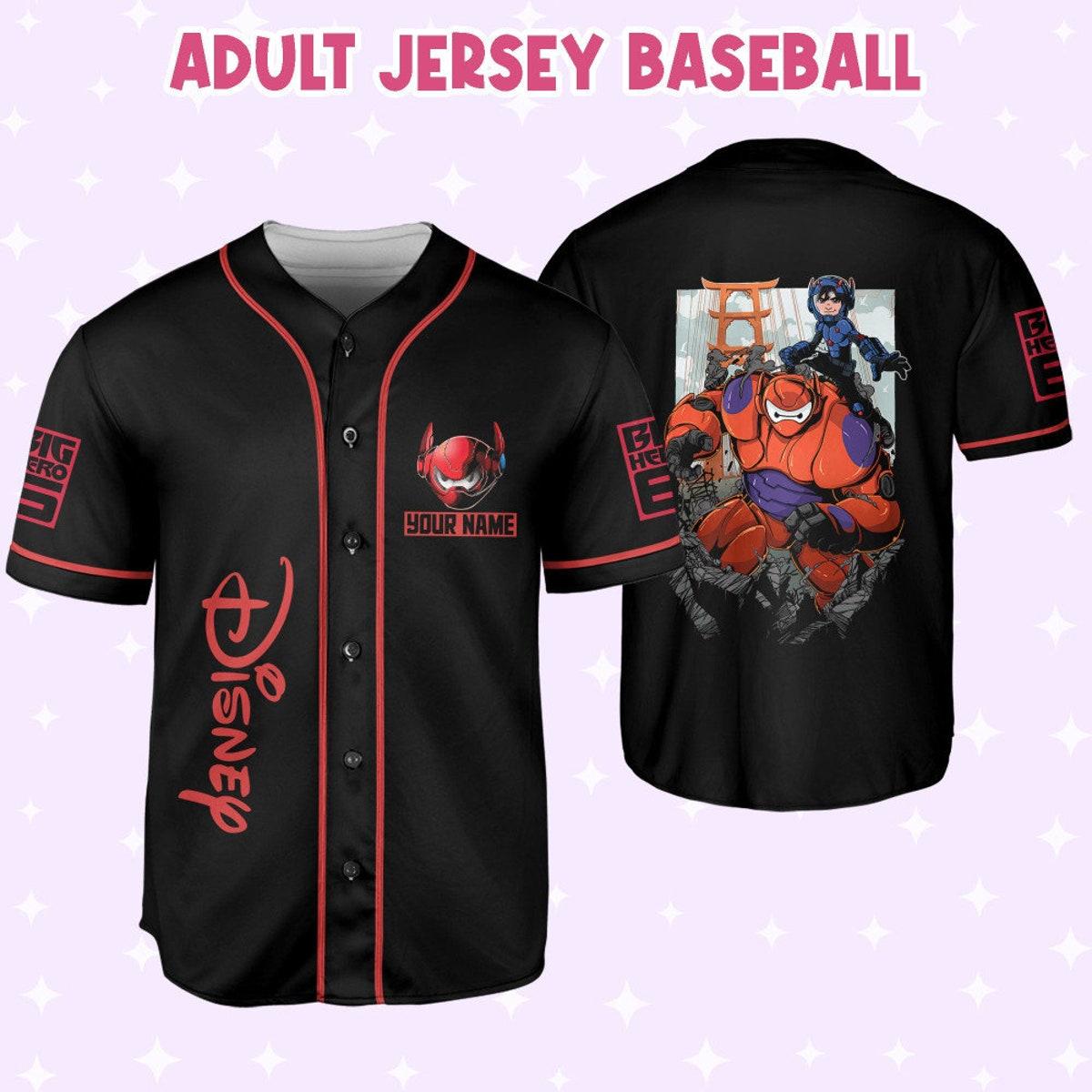 Mckenzieshoponline Disney Big Hero 6 Black Color Personalized Baseball Jersey For Fans - Image 7