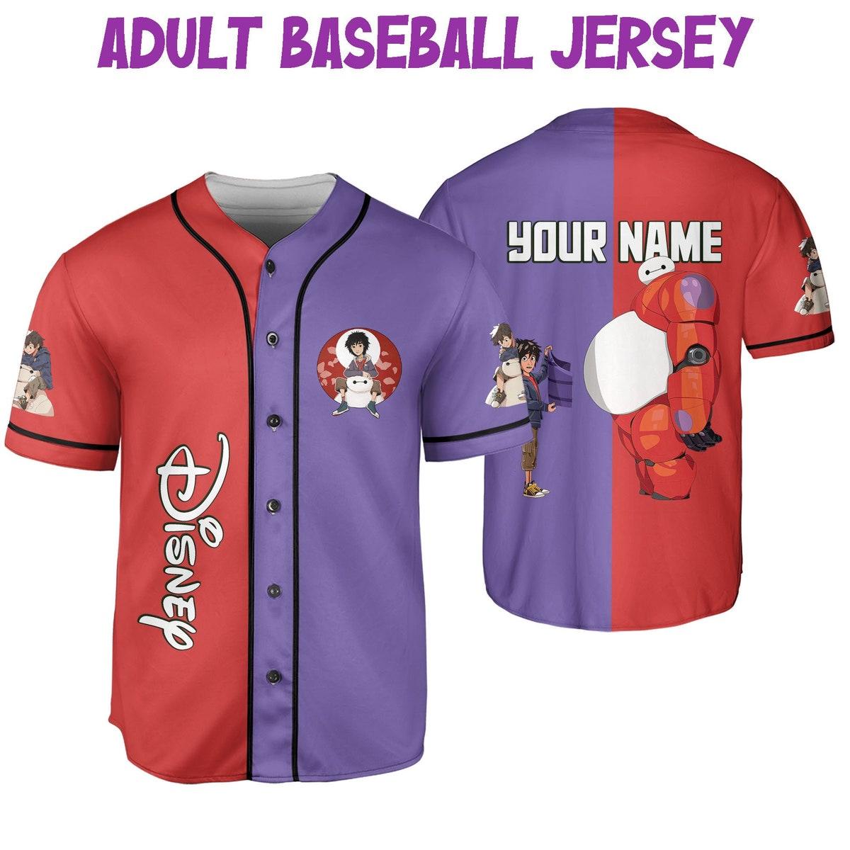 Mckenzieshoponline Disney Big Hero 6 Cute Baymax And Hiro Personalized Baseball Jersey For Fans - Image 7