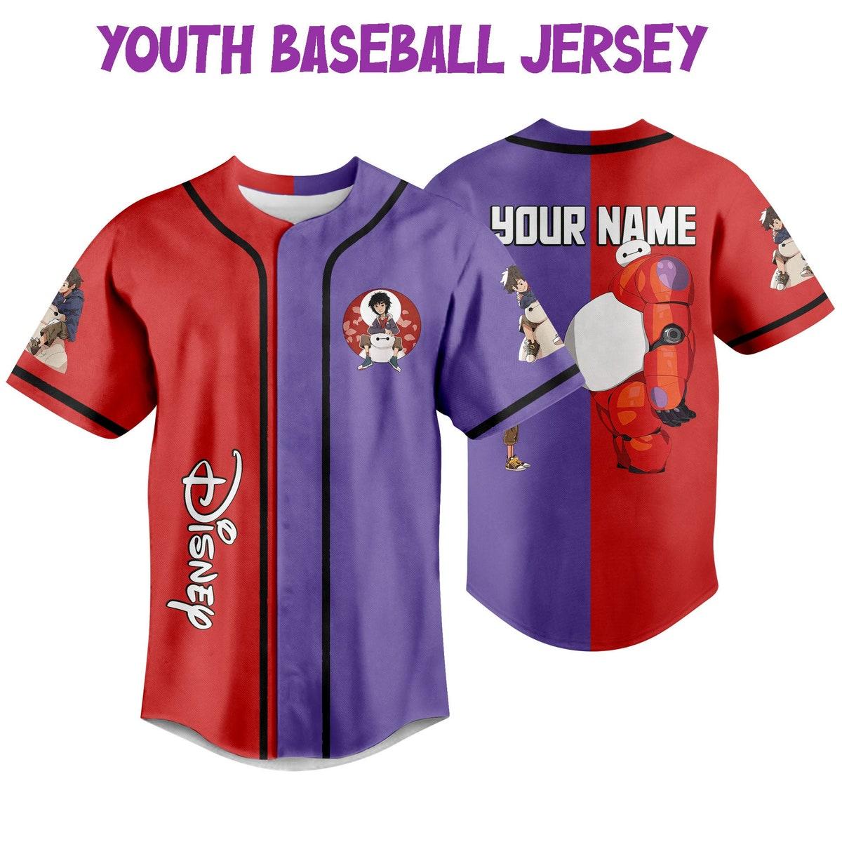 Mckenzieshoponline Disney Big Hero 6 Cute Baymax And Hiro Personalized Baseball Jersey For Fans - Image 6