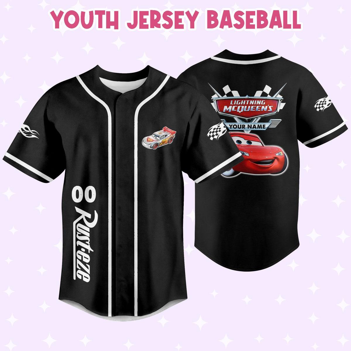 Mckenzieshoponline Disney Cars Lightning Mcqueen Awesome Personalized Baseball Jersey For Fans - Image 6