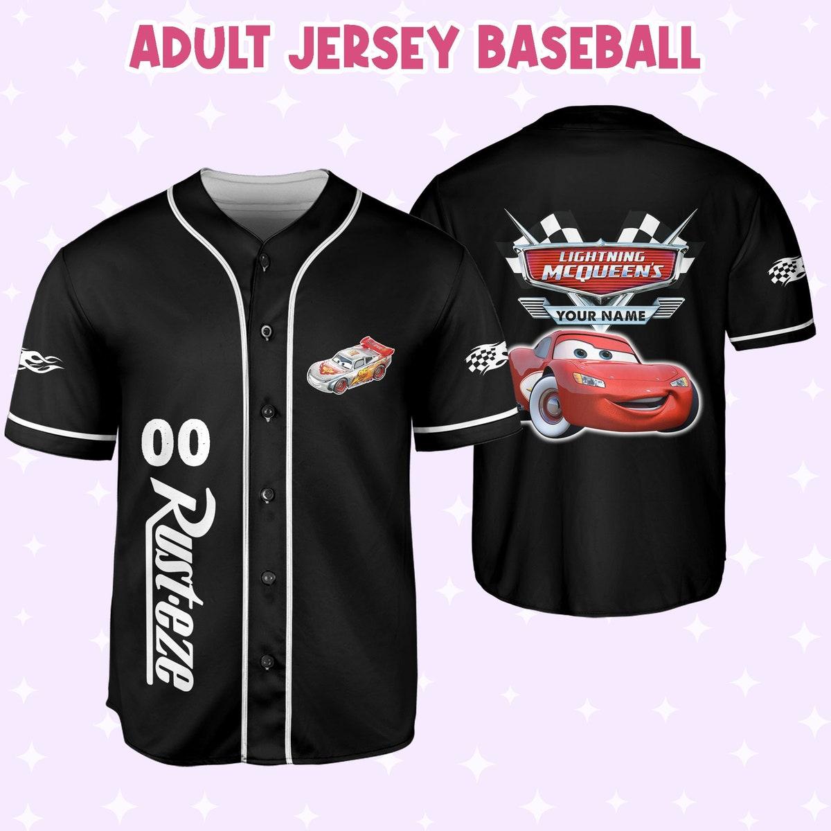 Mckenzieshoponline Disney Cars Lightning Mcqueen Awesome Personalized Baseball Jersey For Fans - Image 7