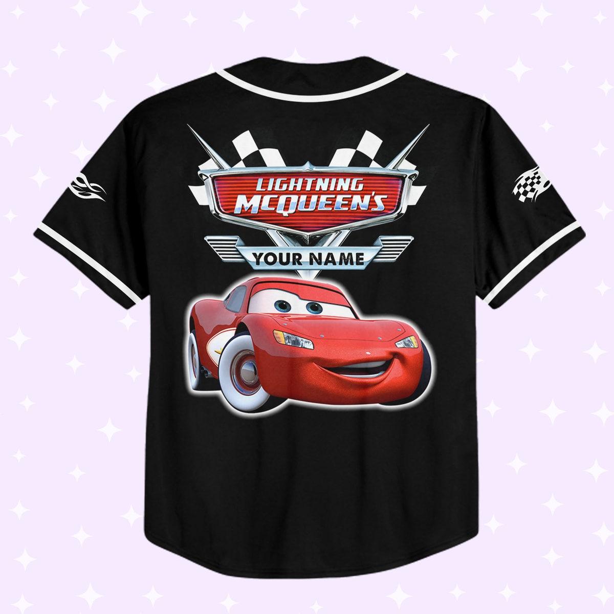 Mckenzieshoponline Disney Cars Lightning Mcqueen Awesome Personalized Baseball Jersey For Fans - Image 4
